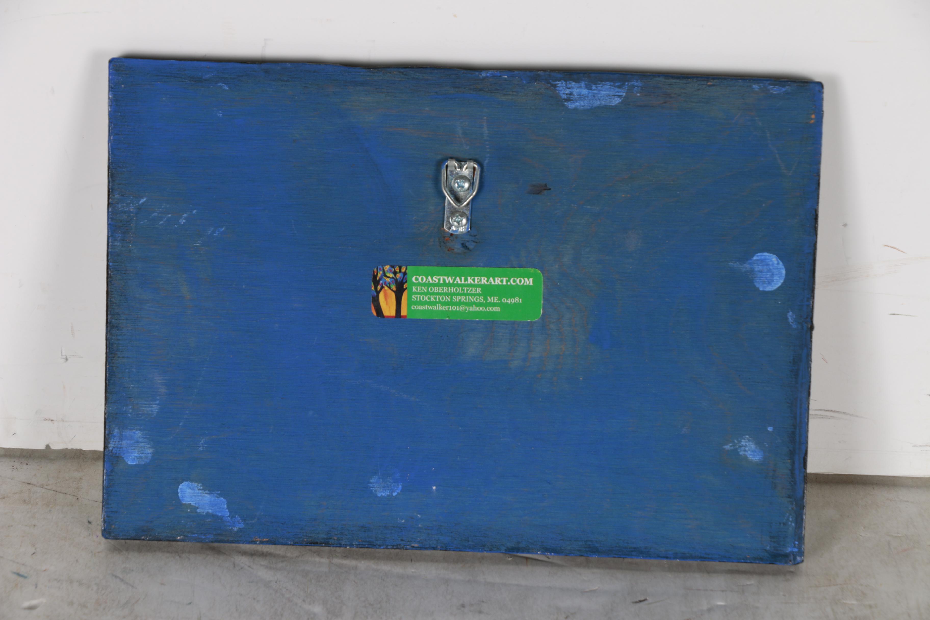 Keno Contemporary Folk Art Acrylic Painting "Great Dane"