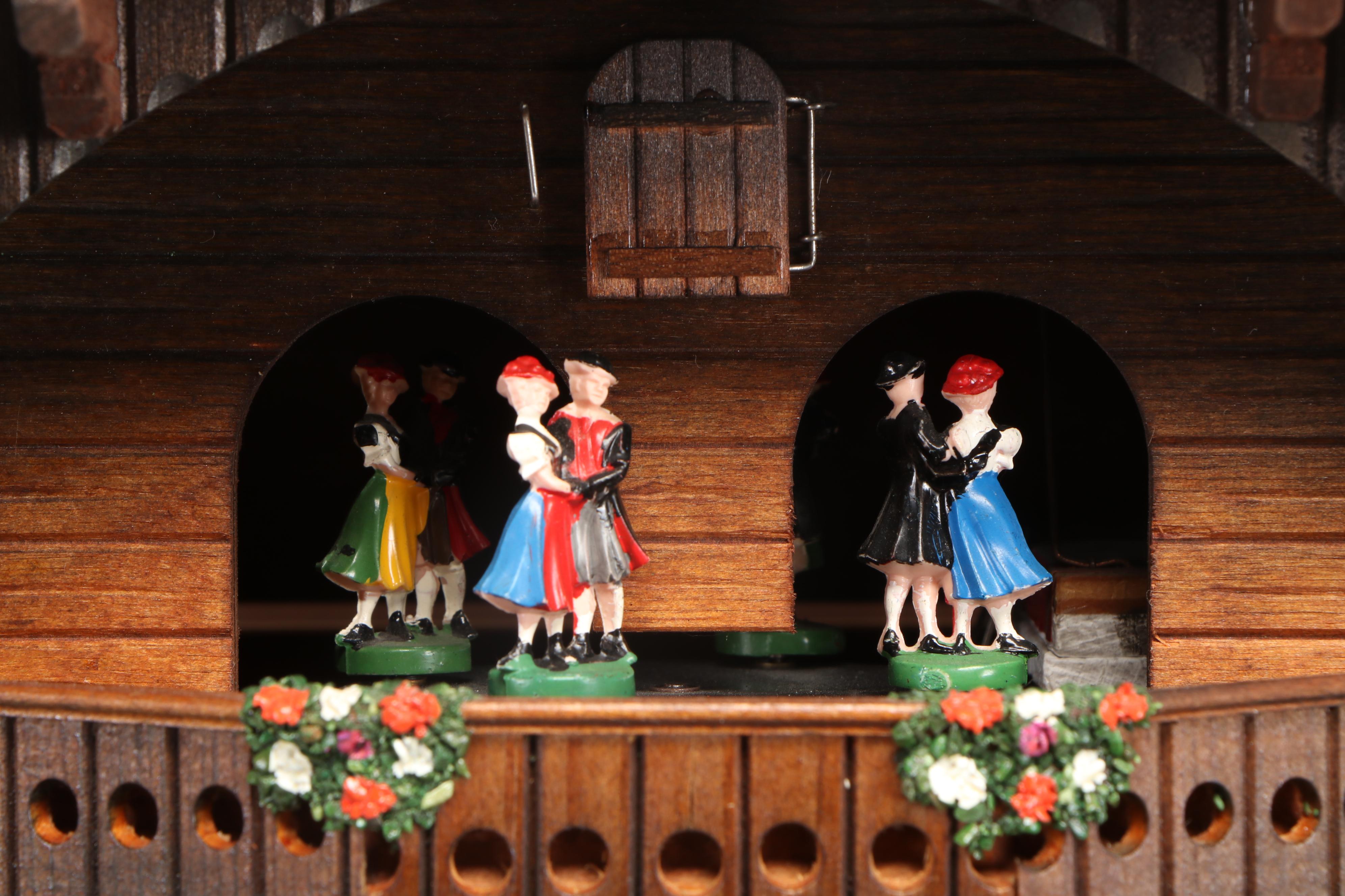 Chalet Cuckoo Clock with Cuendet Swiss Musical Movement, Late 20th Century