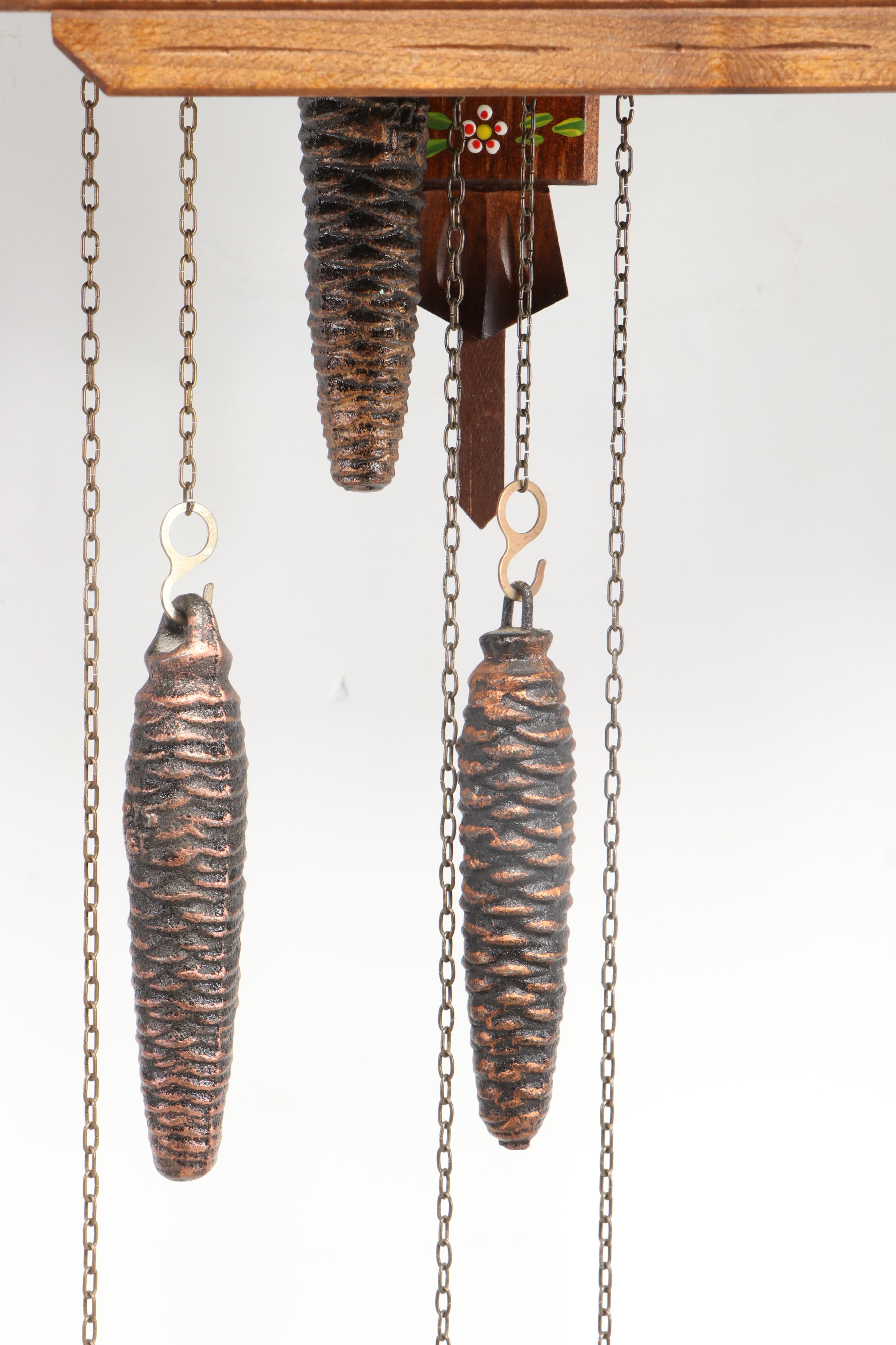 Chalet Cuckoo Clock with Cuendet Swiss Musical Movement, Late 20th Century