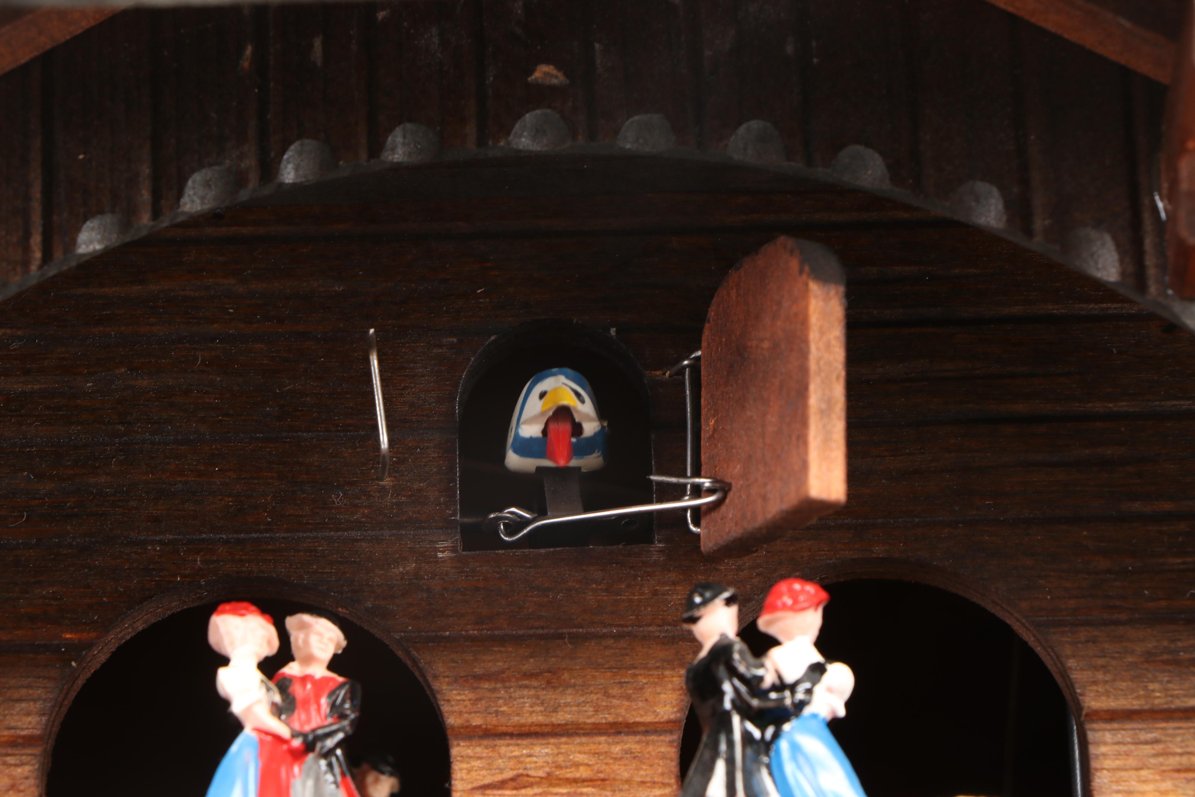 Chalet Cuckoo Clock with Cuendet Swiss Musical Movement, Late 20th Century