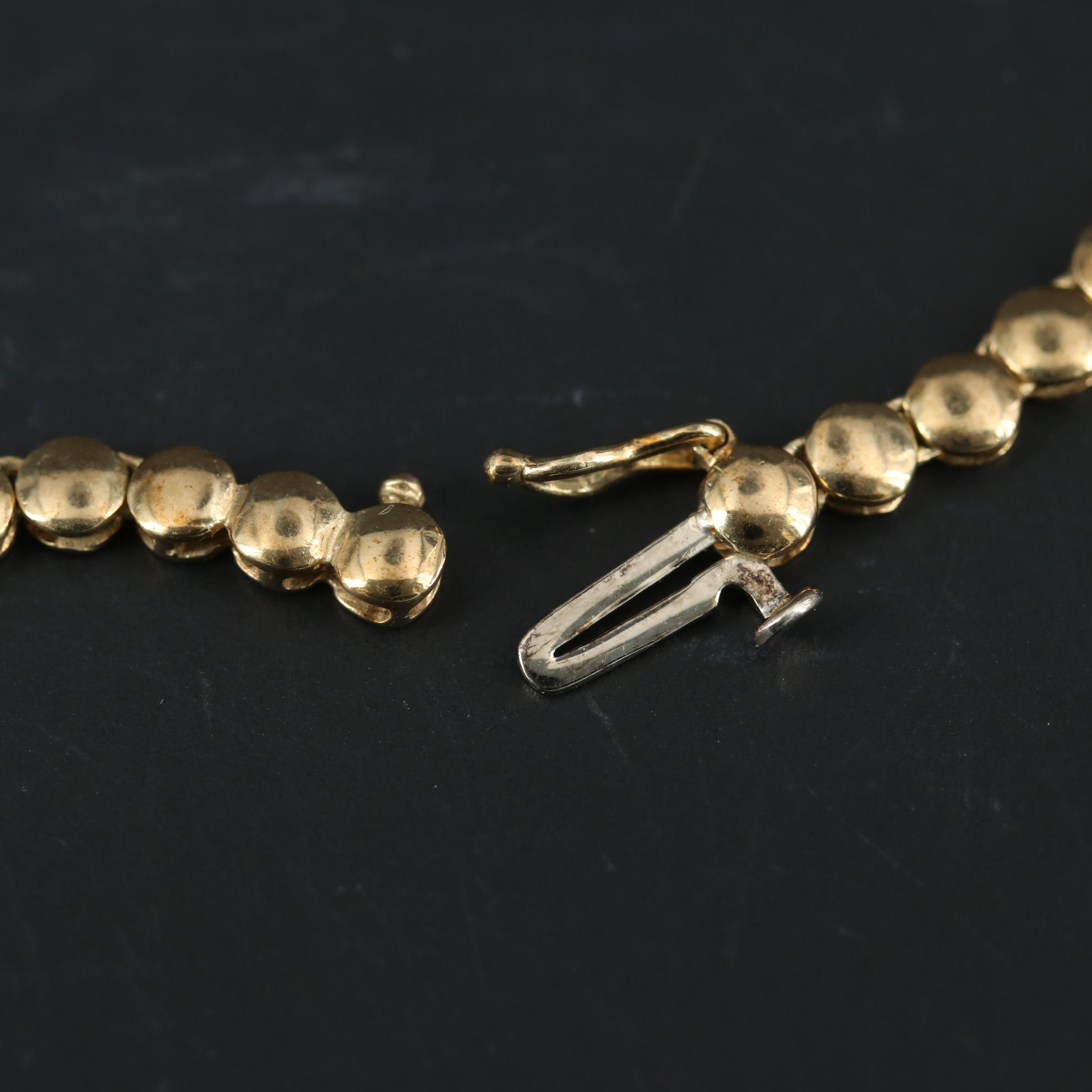 9K Yellow Gold Diamond Necklace