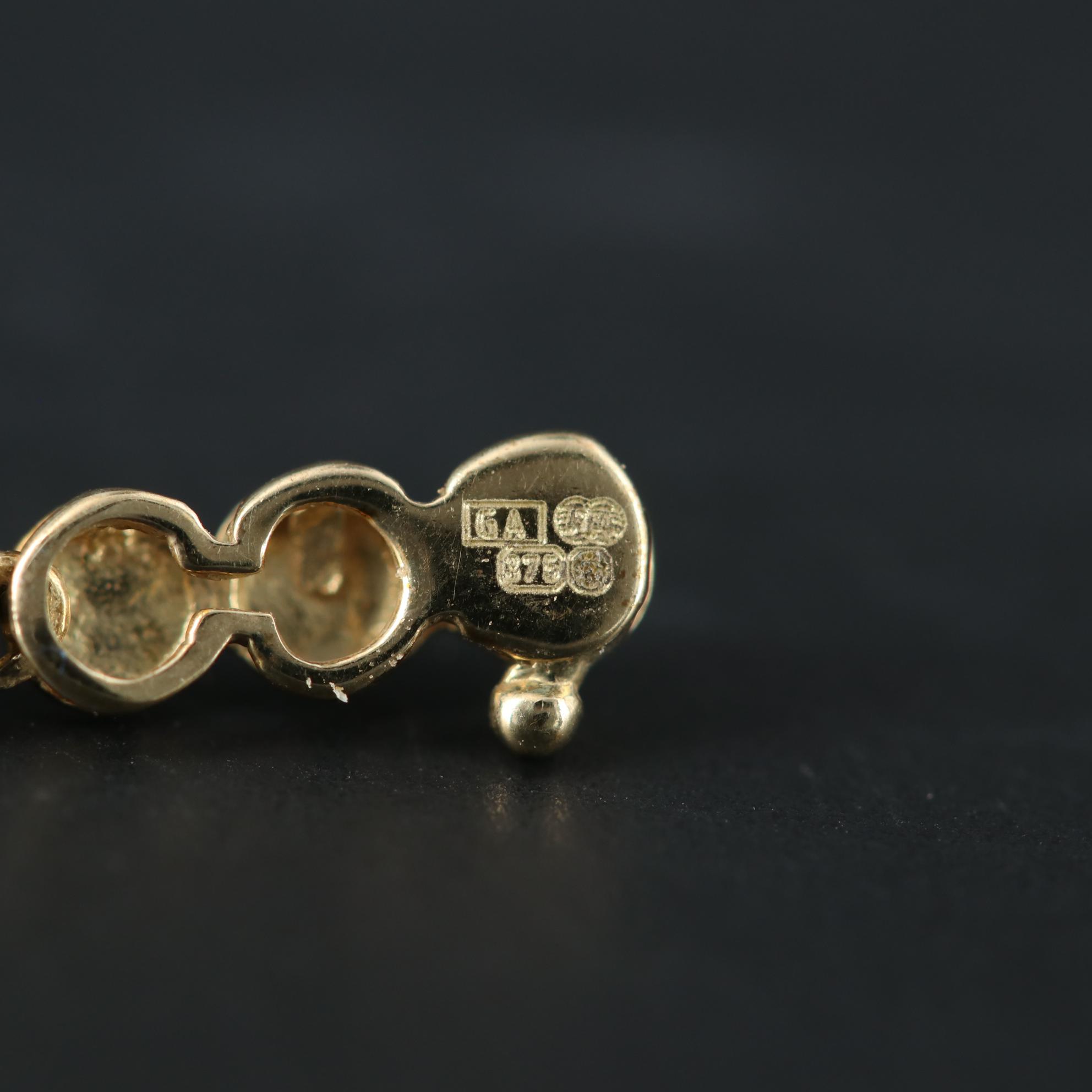 9K Yellow Gold Diamond Necklace