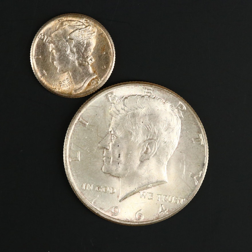 1964 JFK Half Dollar with Double Die "We Trust" on the Obverse