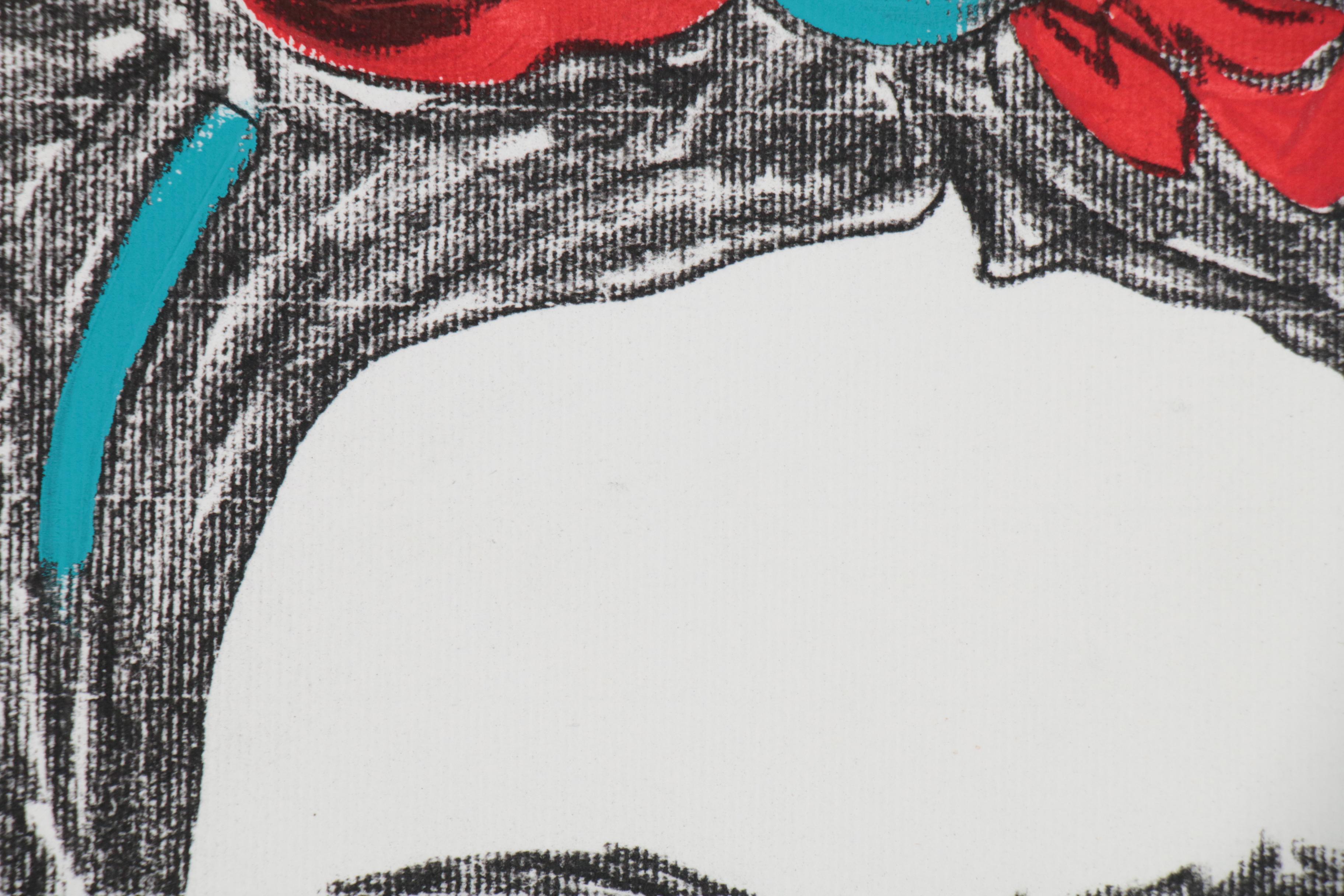 Francois Aguiard Mixed Media Painting "Frida Kahlo", 2019