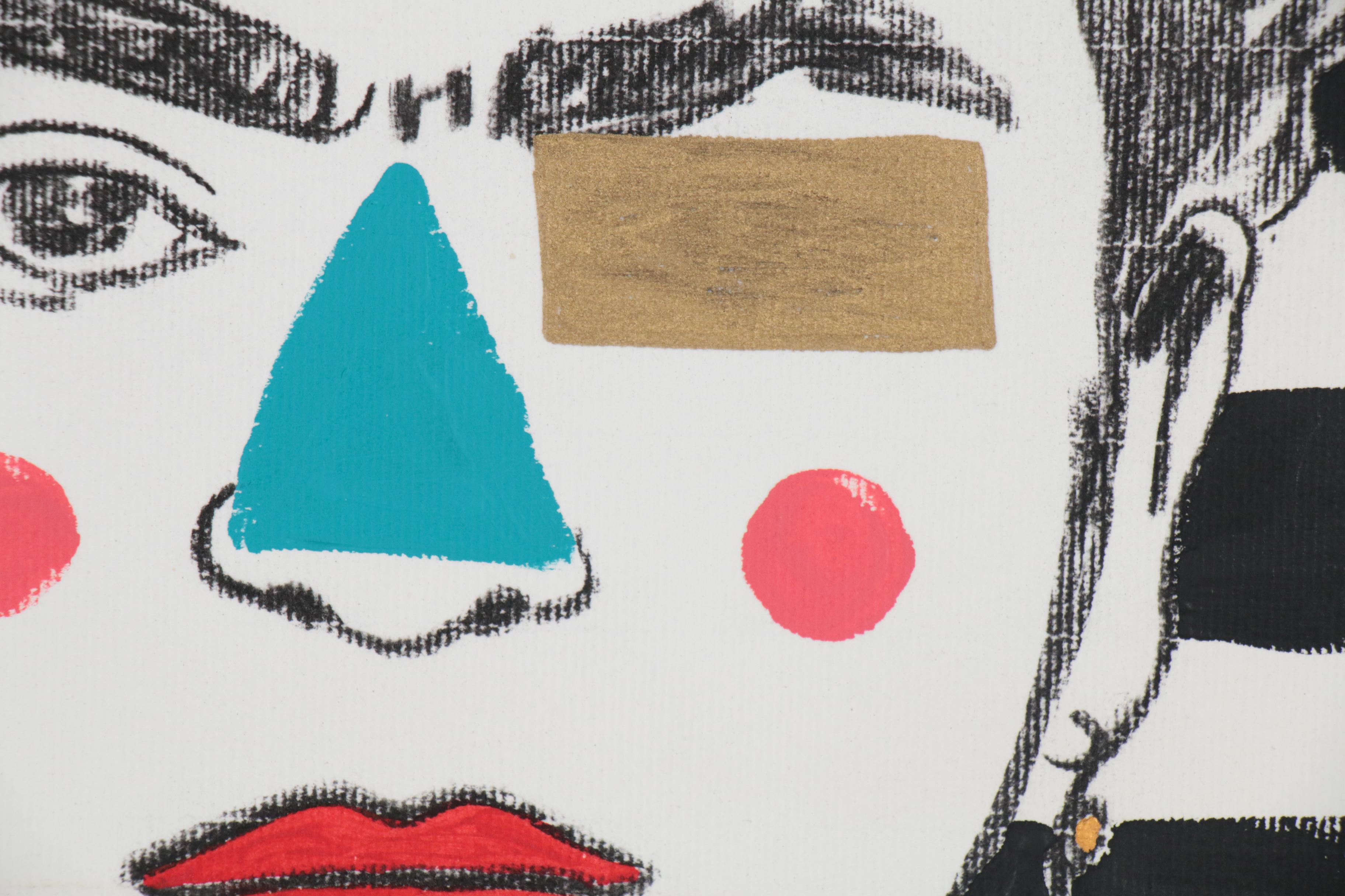 Francois Aguiard Mixed Media Painting "Frida Kahlo", 2019