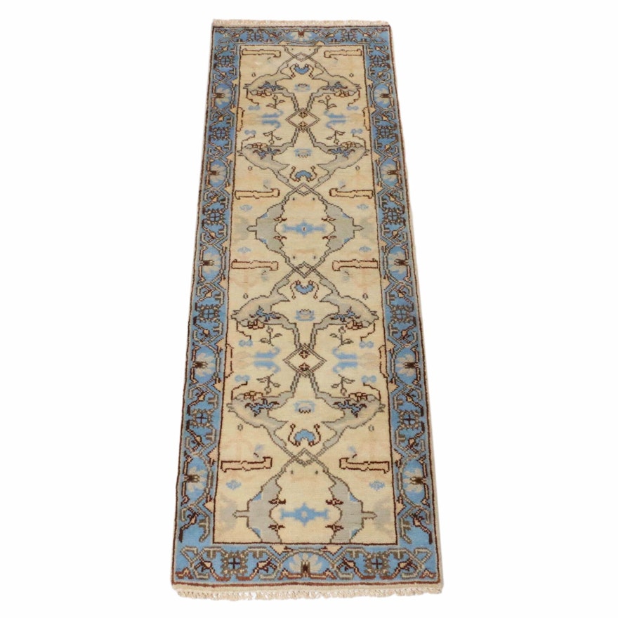 2'8 x 8'0 Hand-Knotted Indo-Persian Heriz Runner