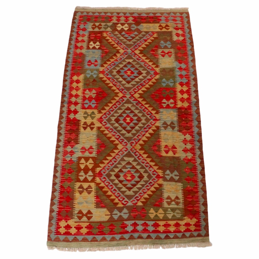 3'5 x 6'7 Handwoven Turkish Kilim Rug
