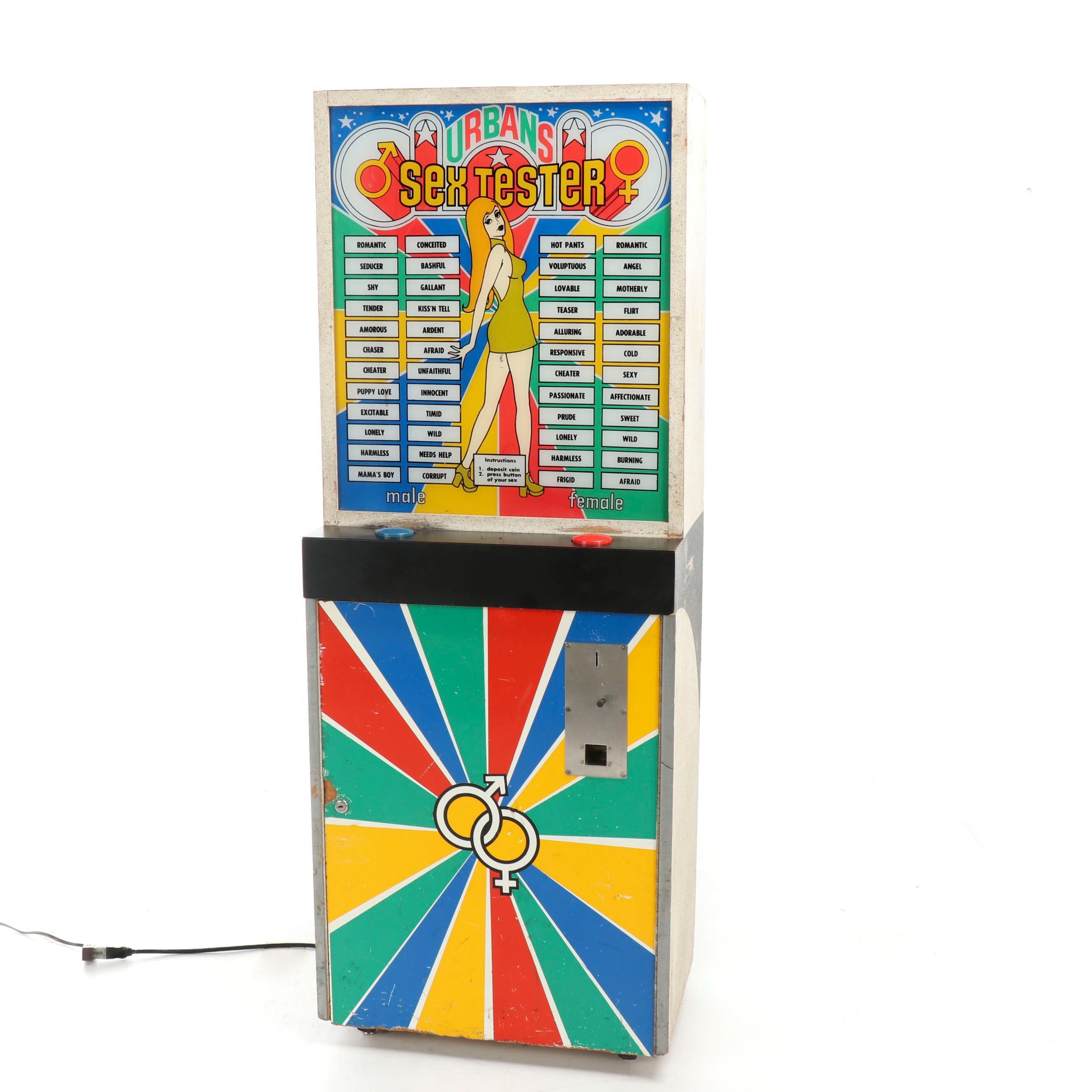 Urban Industries "Sex Tester" Arcade Game with Additional Display Panel, 1960s
