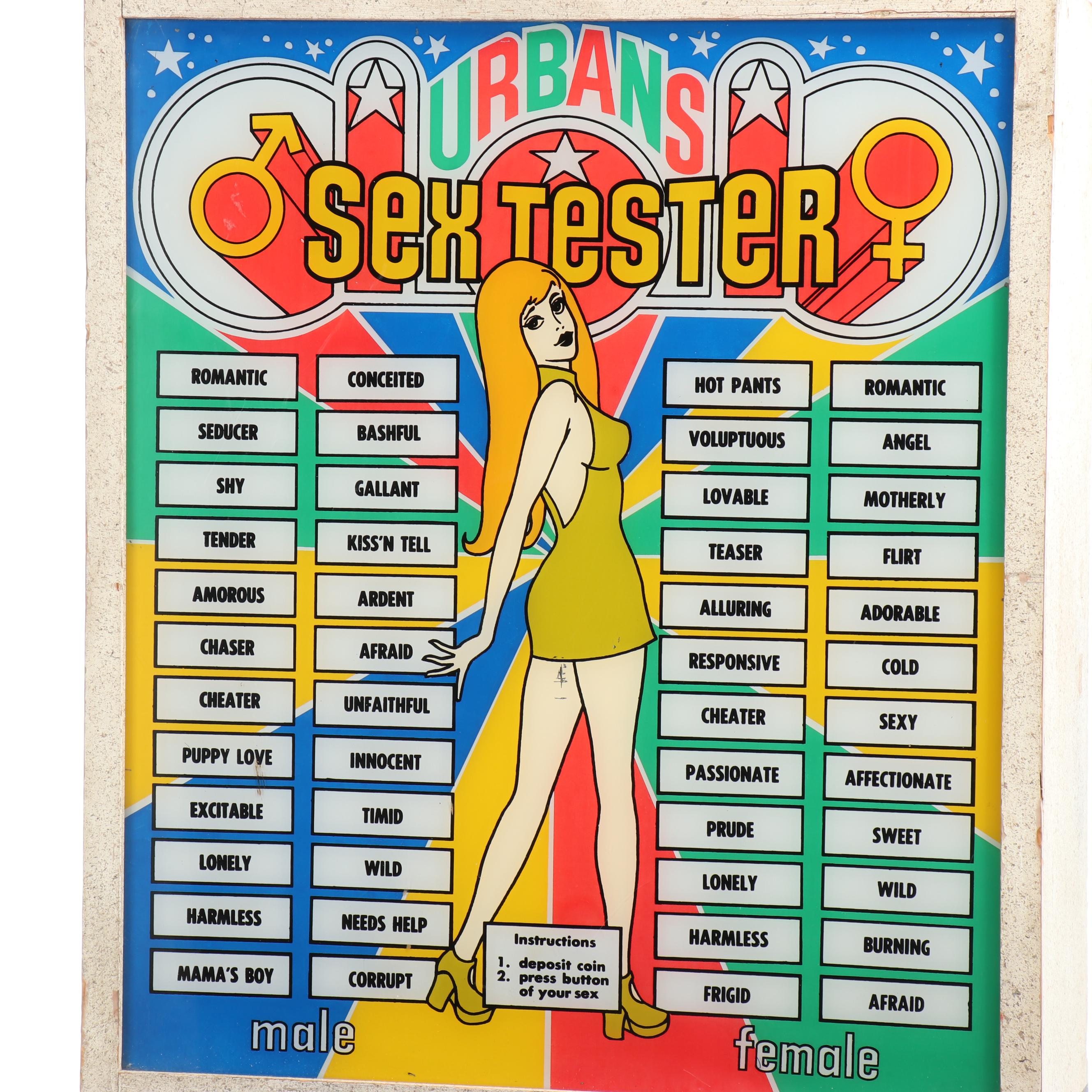 Urban Industries "Sex Tester" Arcade Game with Additional Display Panel, 1960s