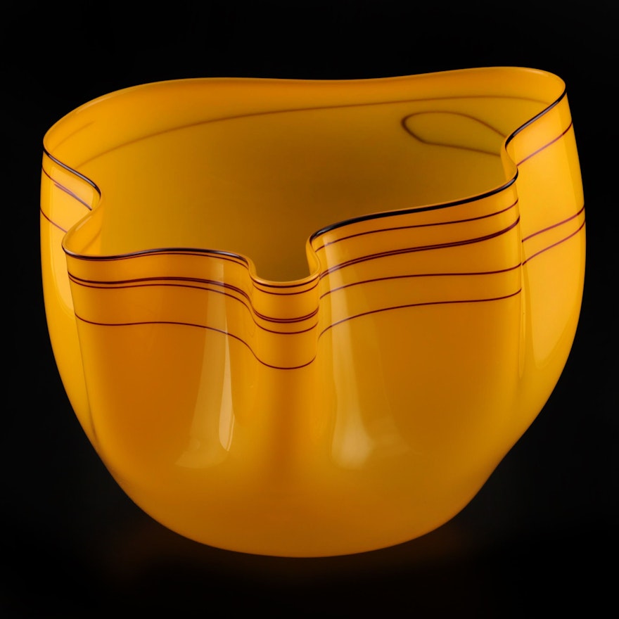 Dale Chihuly Art Glass Sculpture "Golden Topaz", 1997