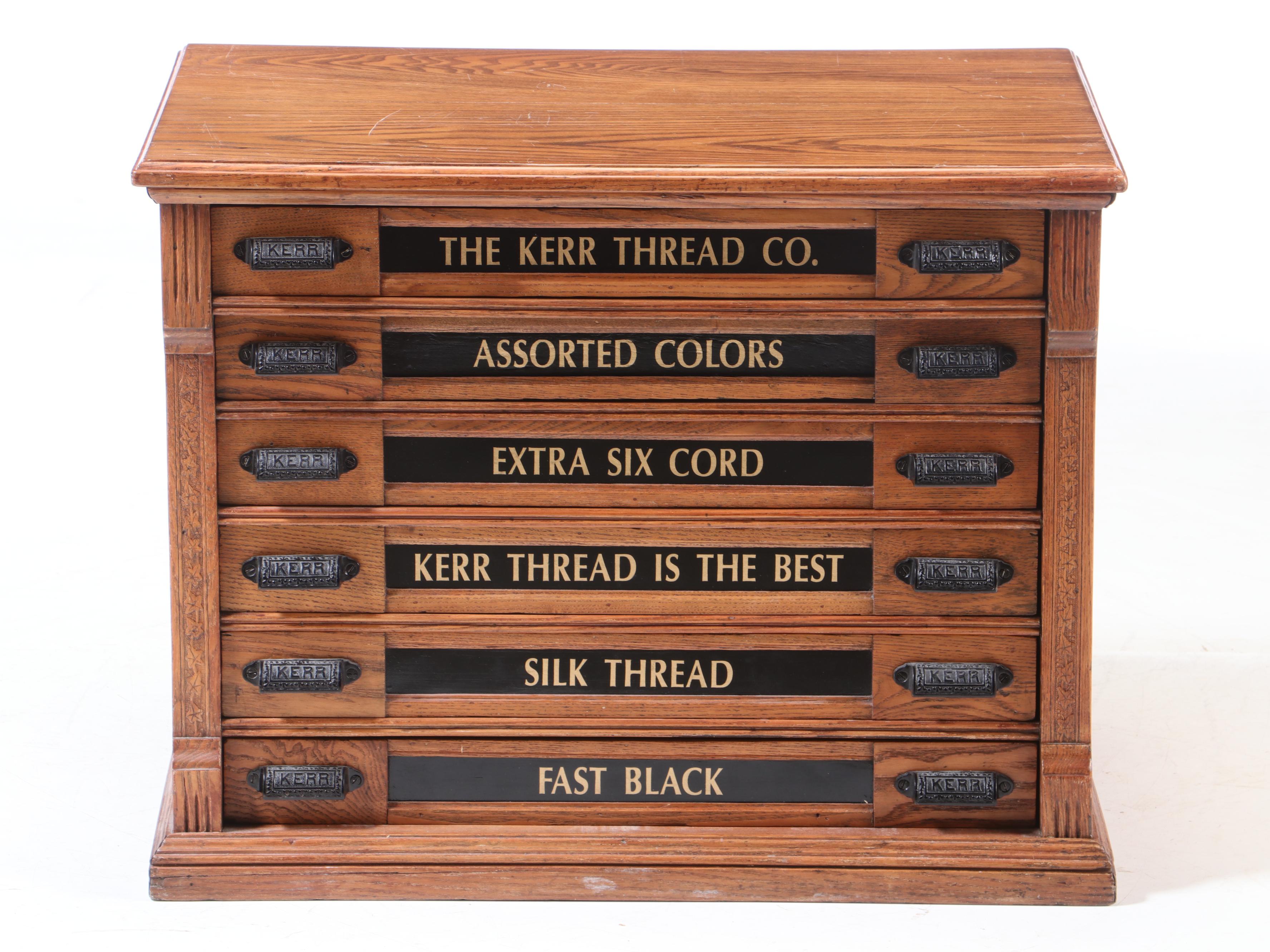 Kerr and Company Oak Spool Cabinet, Early 20th Century and Later