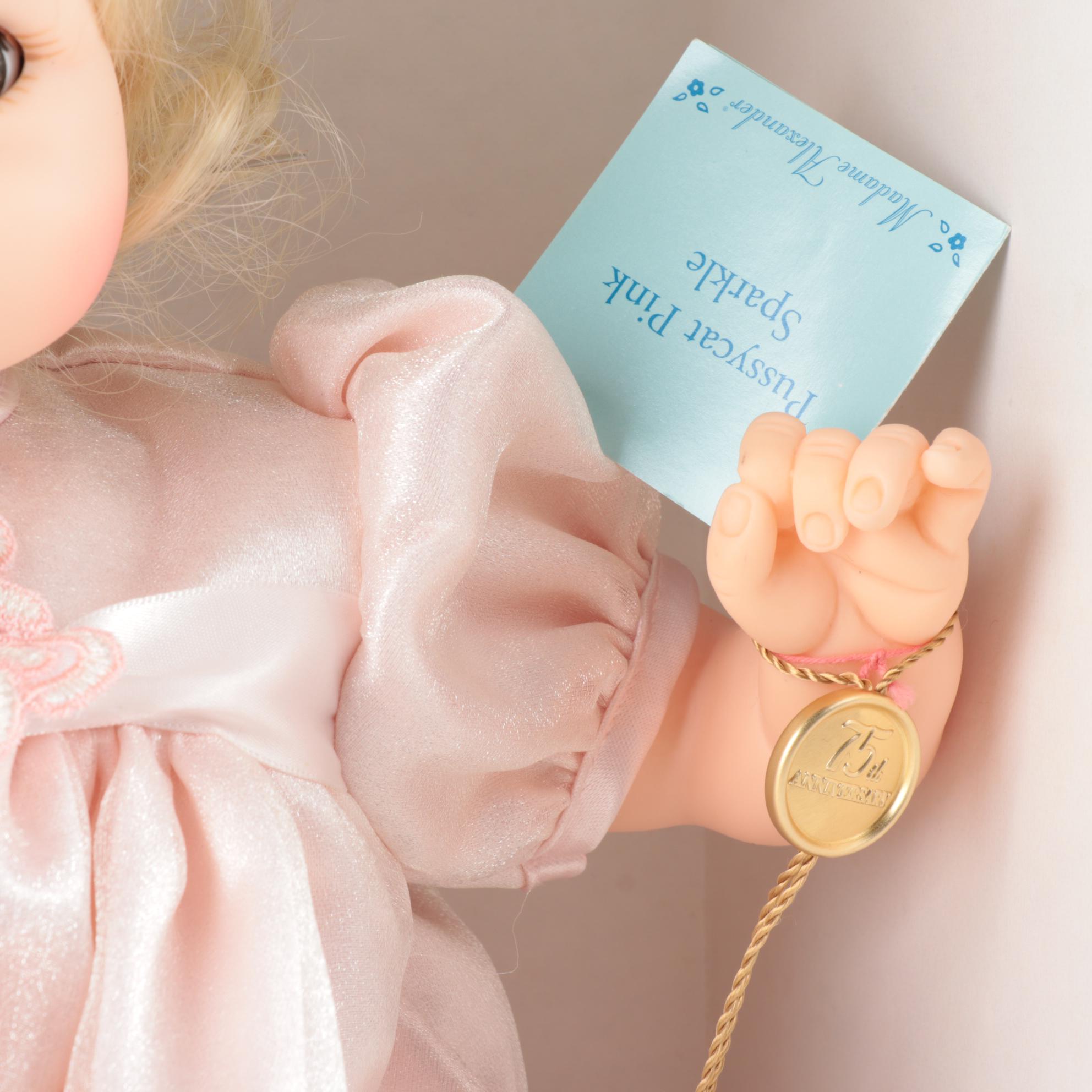 Madame Alexander 15" "Pink Sparkle Pussycat" and 18" "Baby Victoria" Dolls