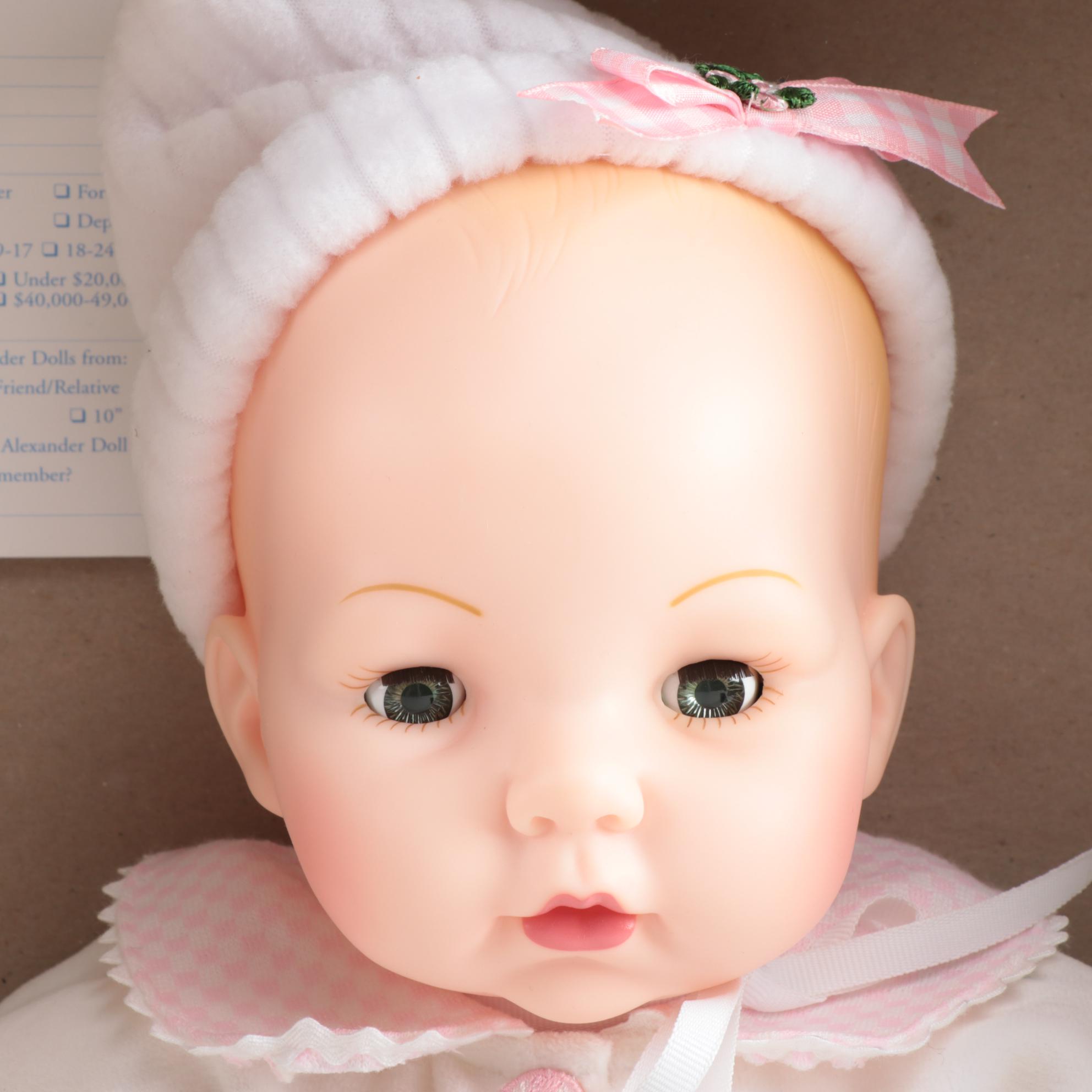 Madame Alexander 15" "Pink Sparkle Pussycat" and 18" "Baby Victoria" Dolls