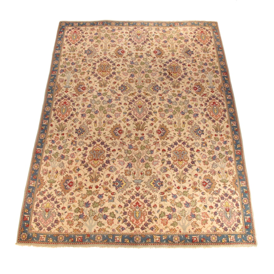 8'1 x 11'3 Hand-Knotted Turkish Oushak Wool Rug