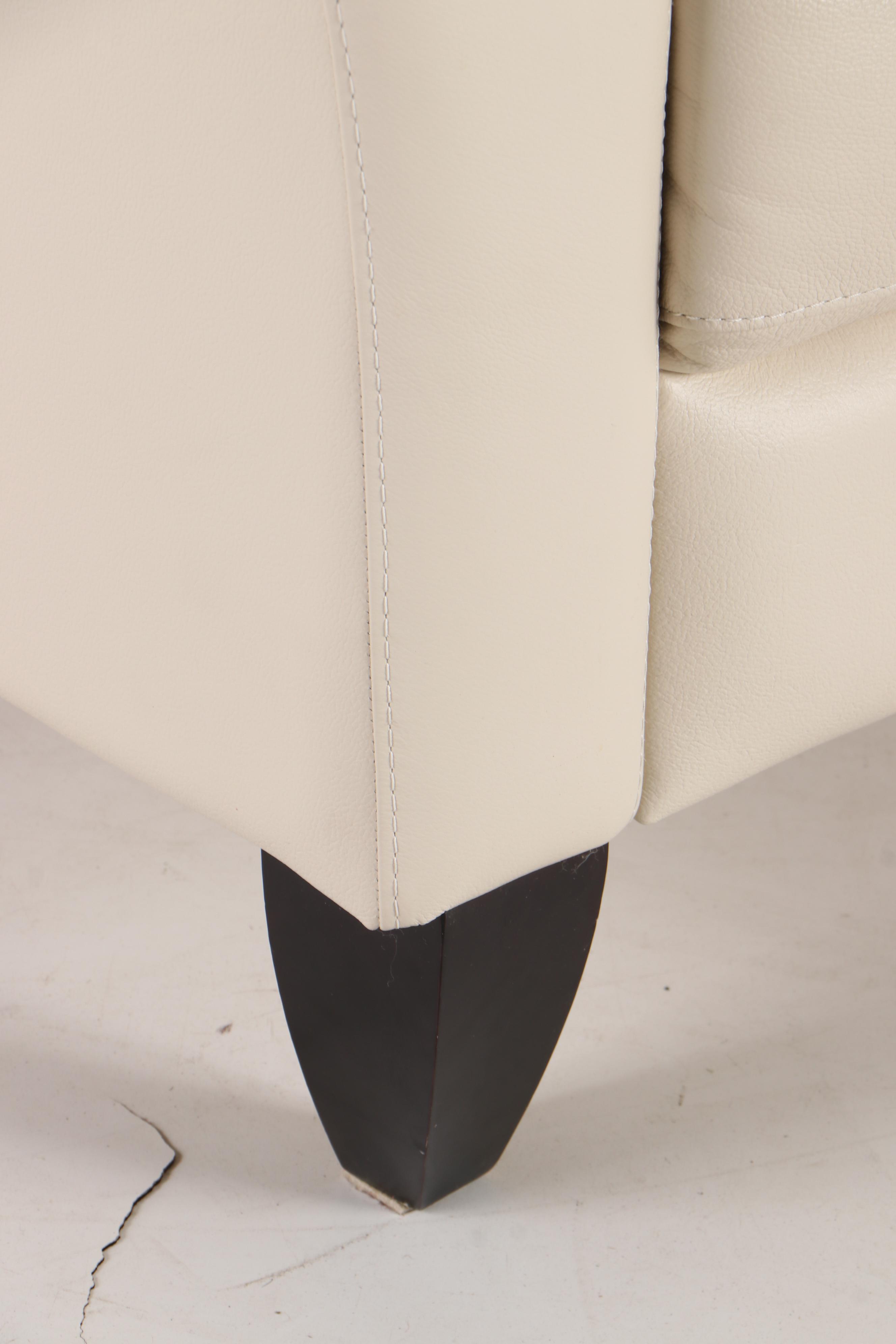 Chateau d'Ax Italian Leather Upholstered Sofa, Contemporary