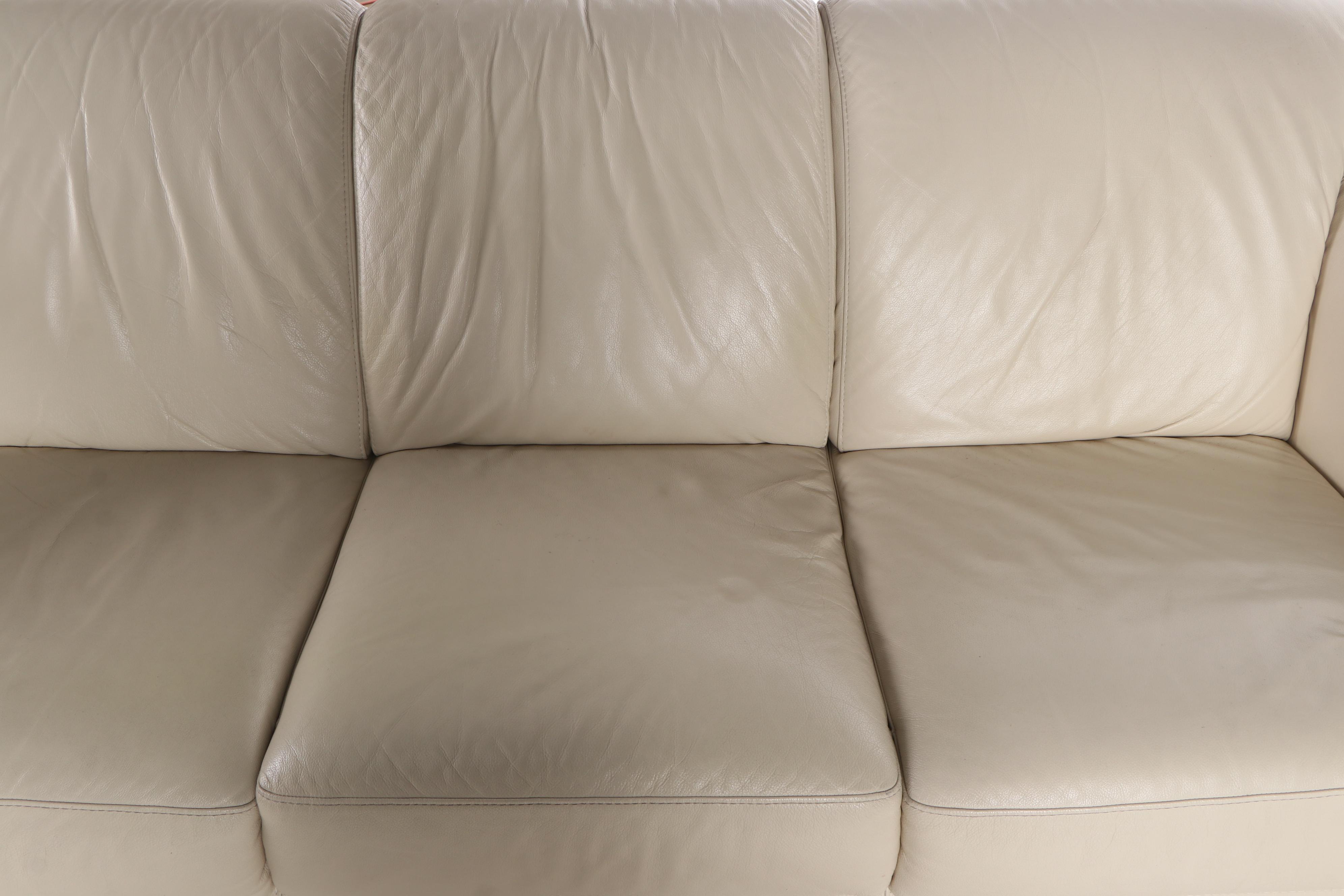 Chateau d'Ax Italian Leather Upholstered Sofa, Contemporary