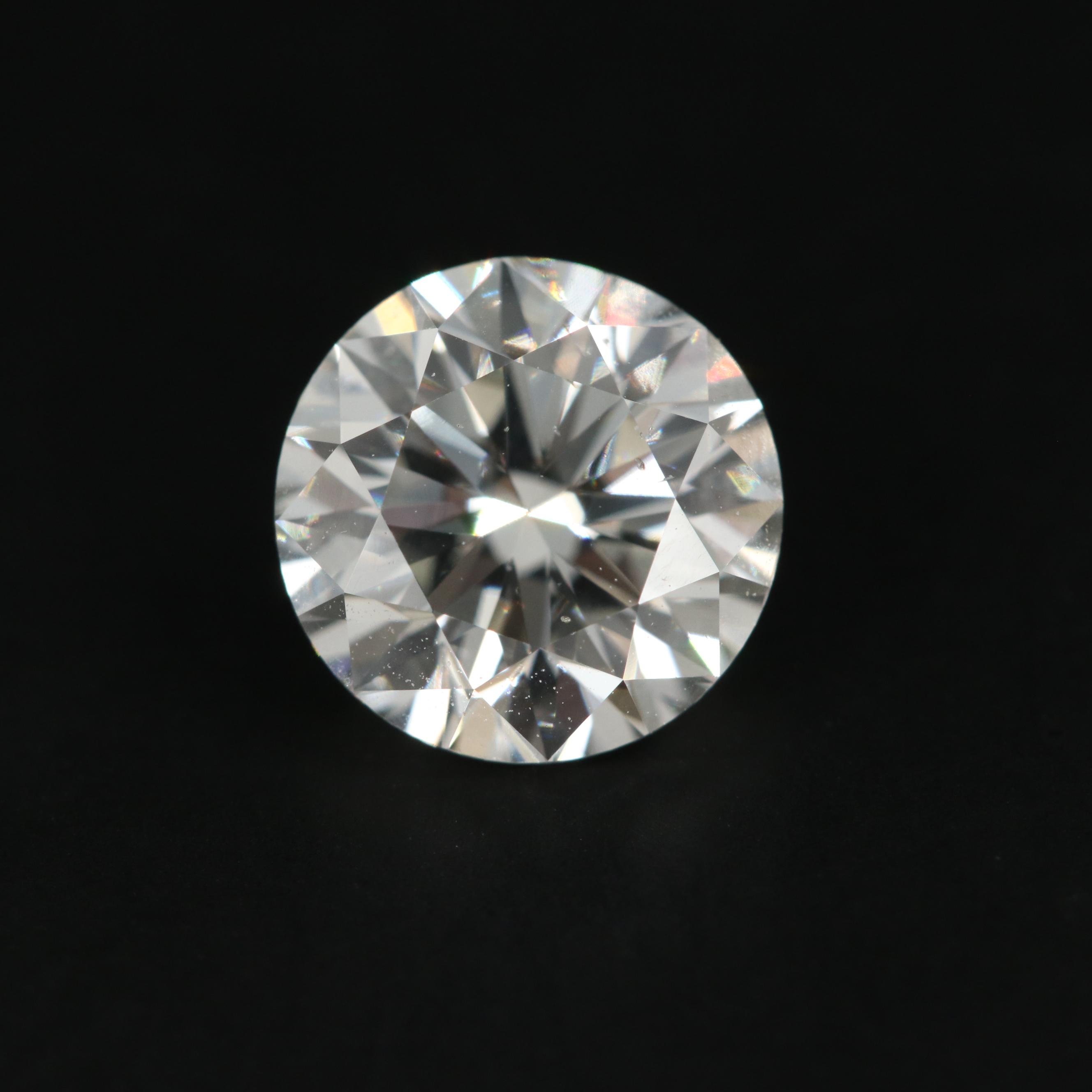 Loose 1.51 CT Round Brilliant Cut Diamond Gemstone with GIA Report