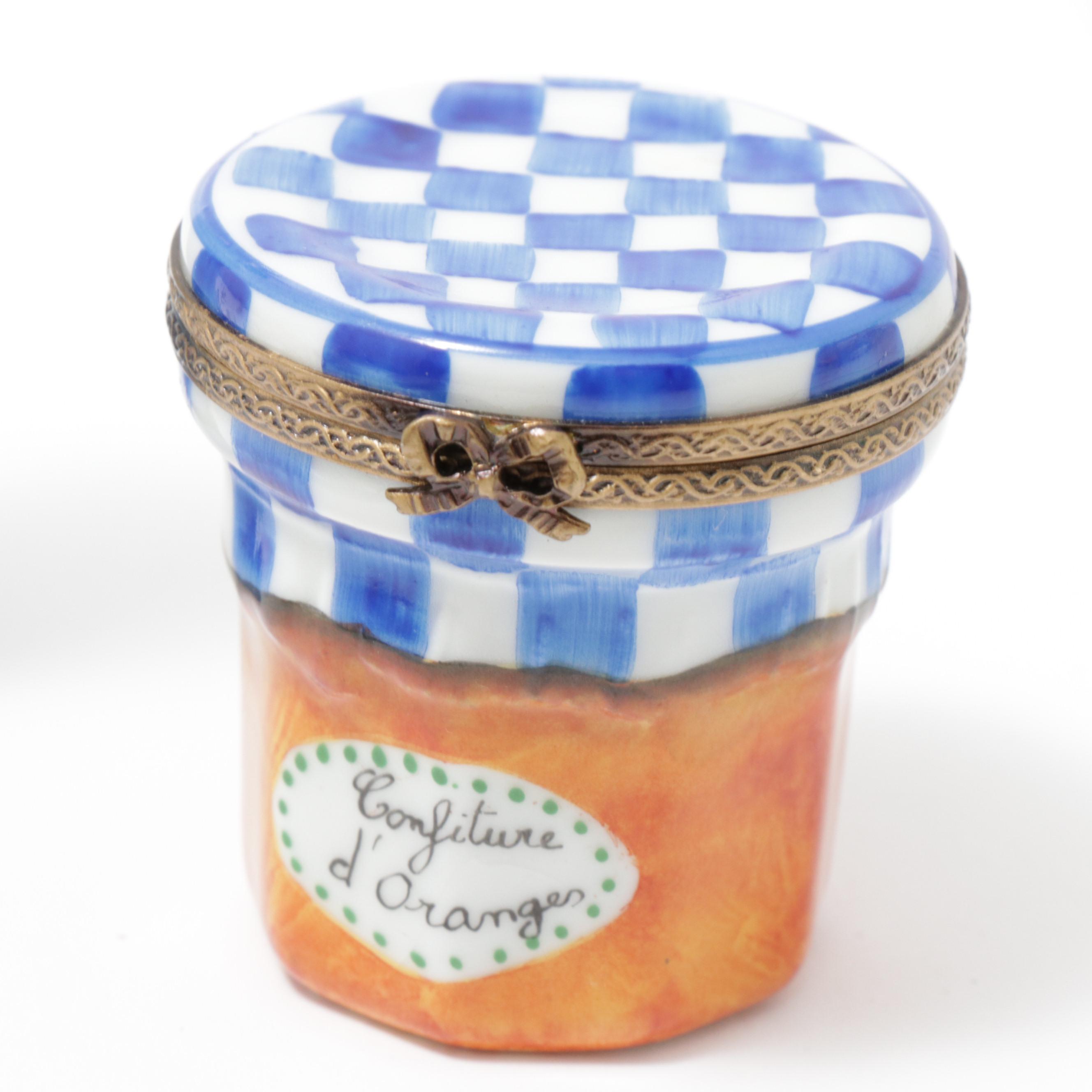 J D Dumont and Other Hand-Painted Porcelain Limoges Boxes