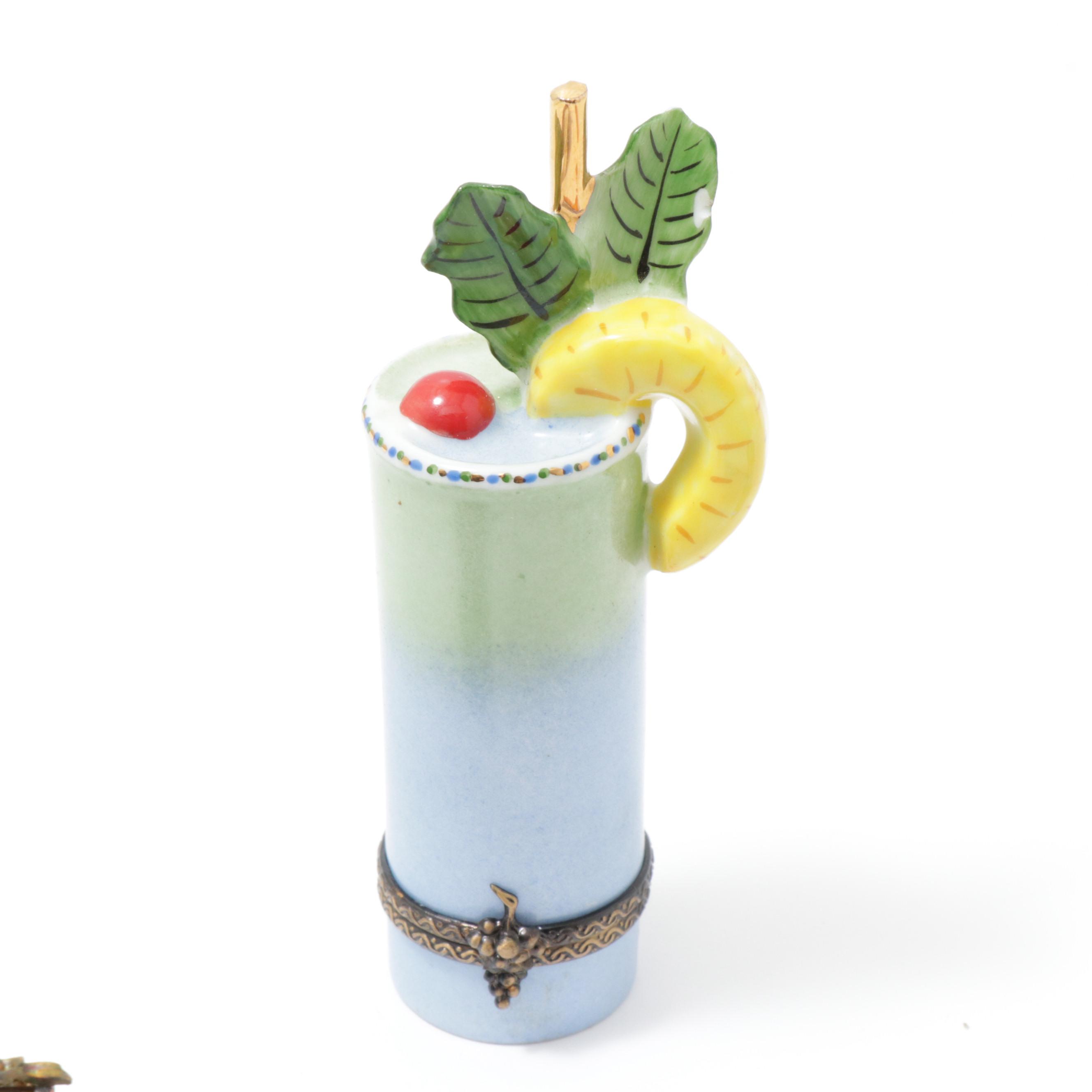 J D Dumont and Other Hand-Painted Porcelain Limoges Boxes