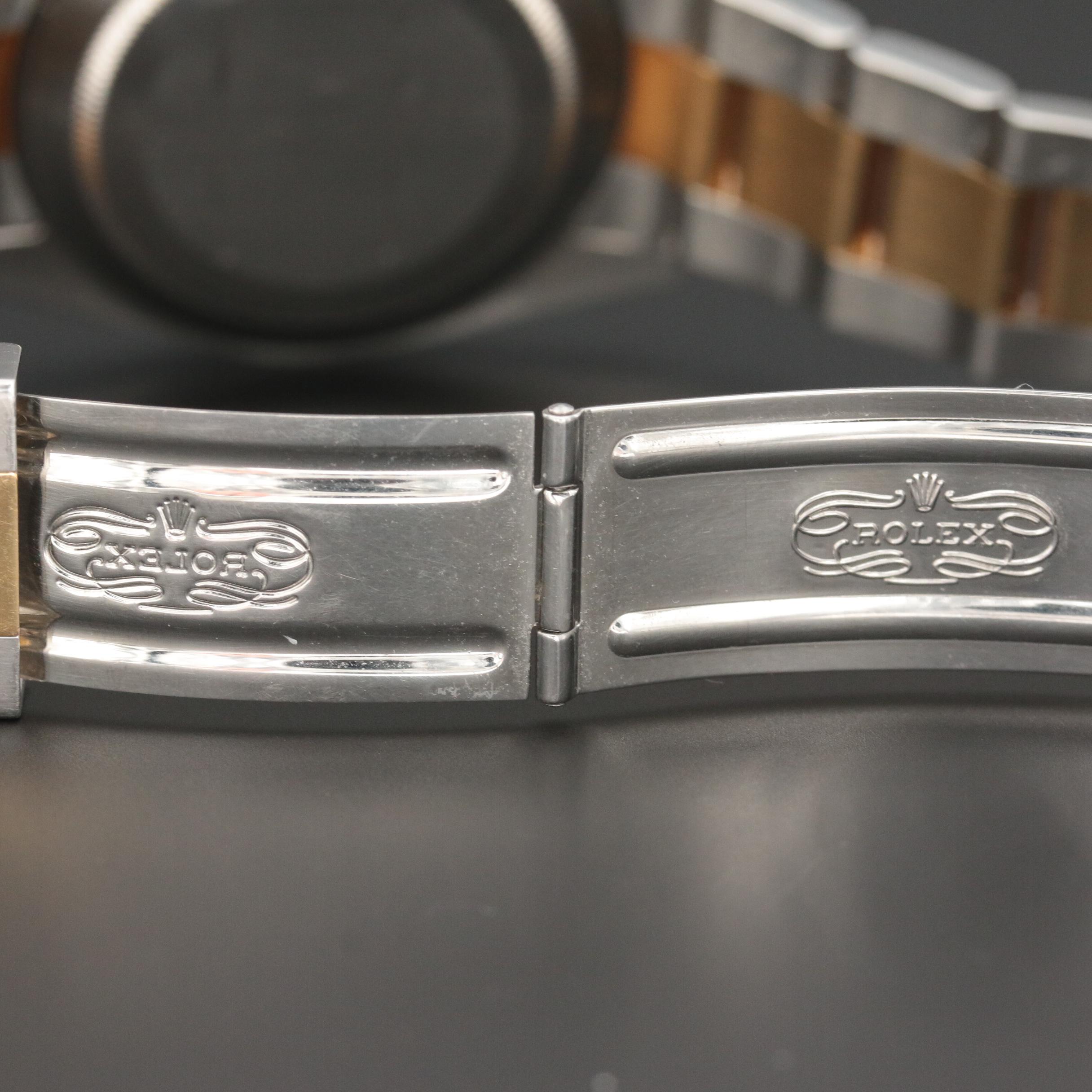 Rolex 18K Submariner Watch with Serti Dial, Diamonds and Sapphires, 1999