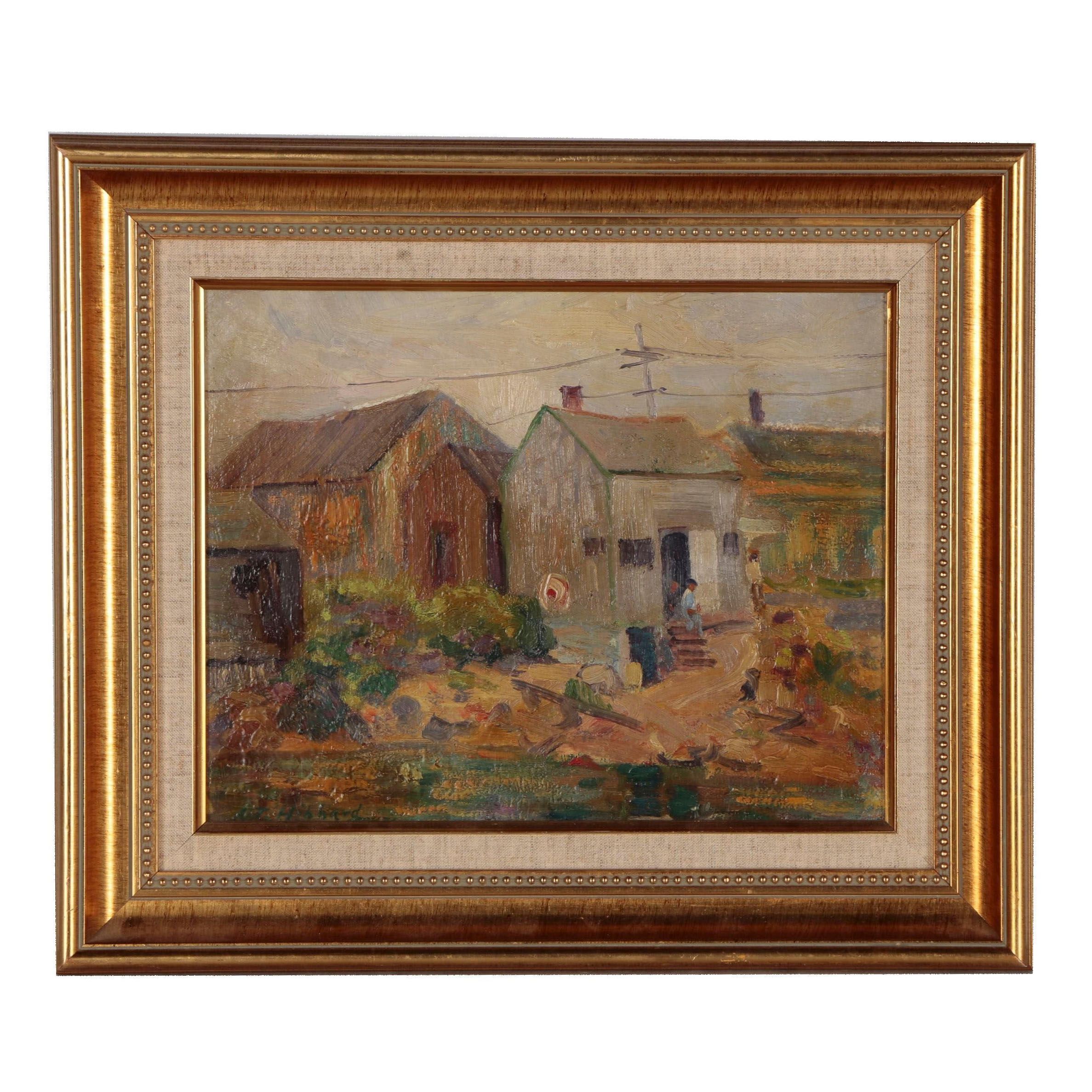 Aldro Hibbard Oil Painting "Shanty Town"