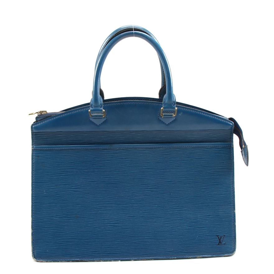 Louis Vuitton Riviera Tote in Toledo Blue Epi Leather