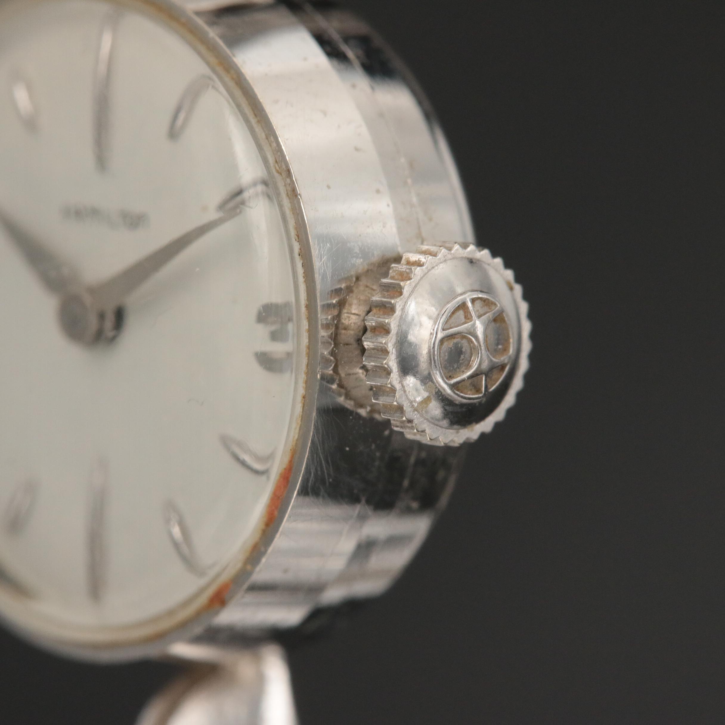 Vintage Hamilton 14K White Gold Stem Wind Watch