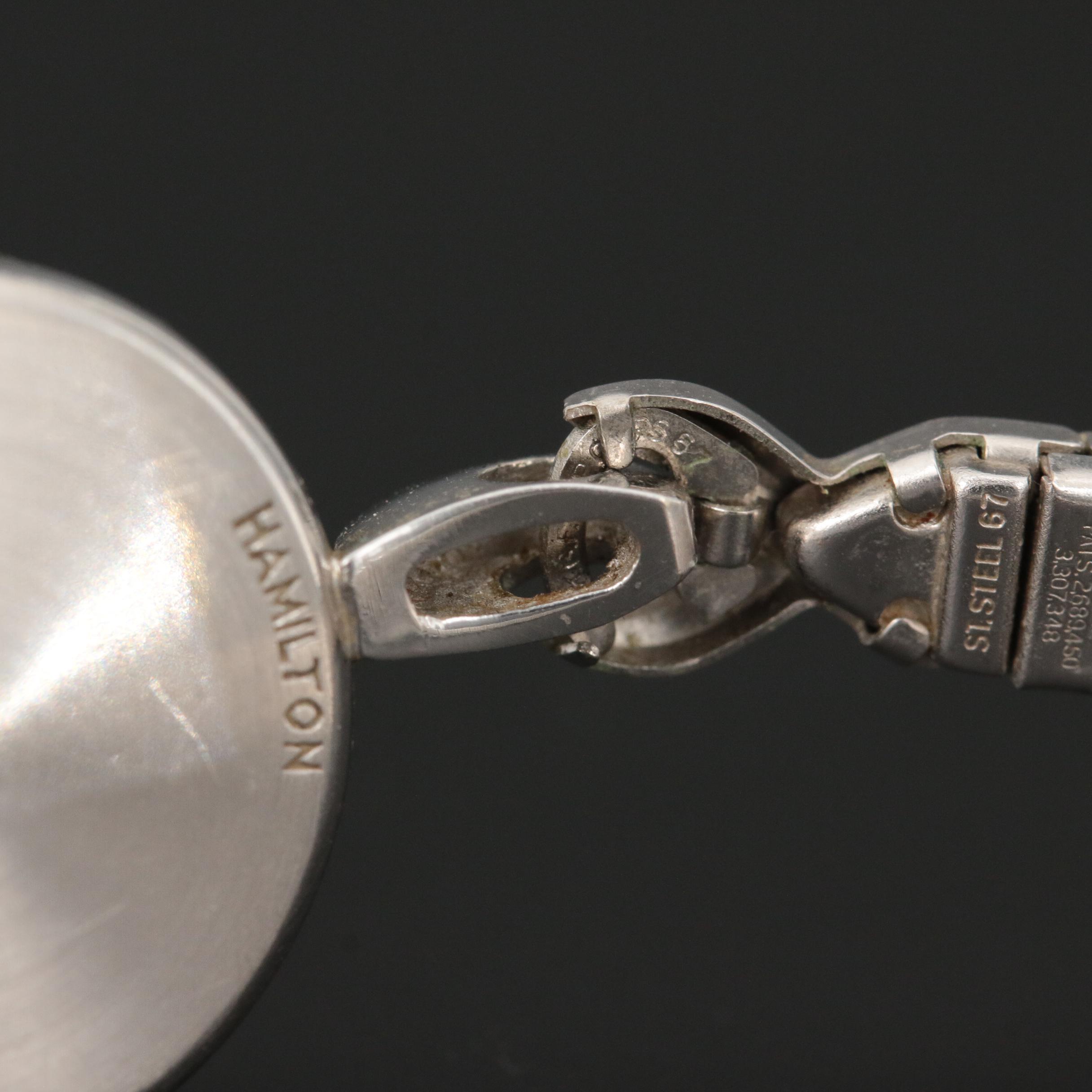 Vintage Hamilton 14K White Gold Stem Wind Watch