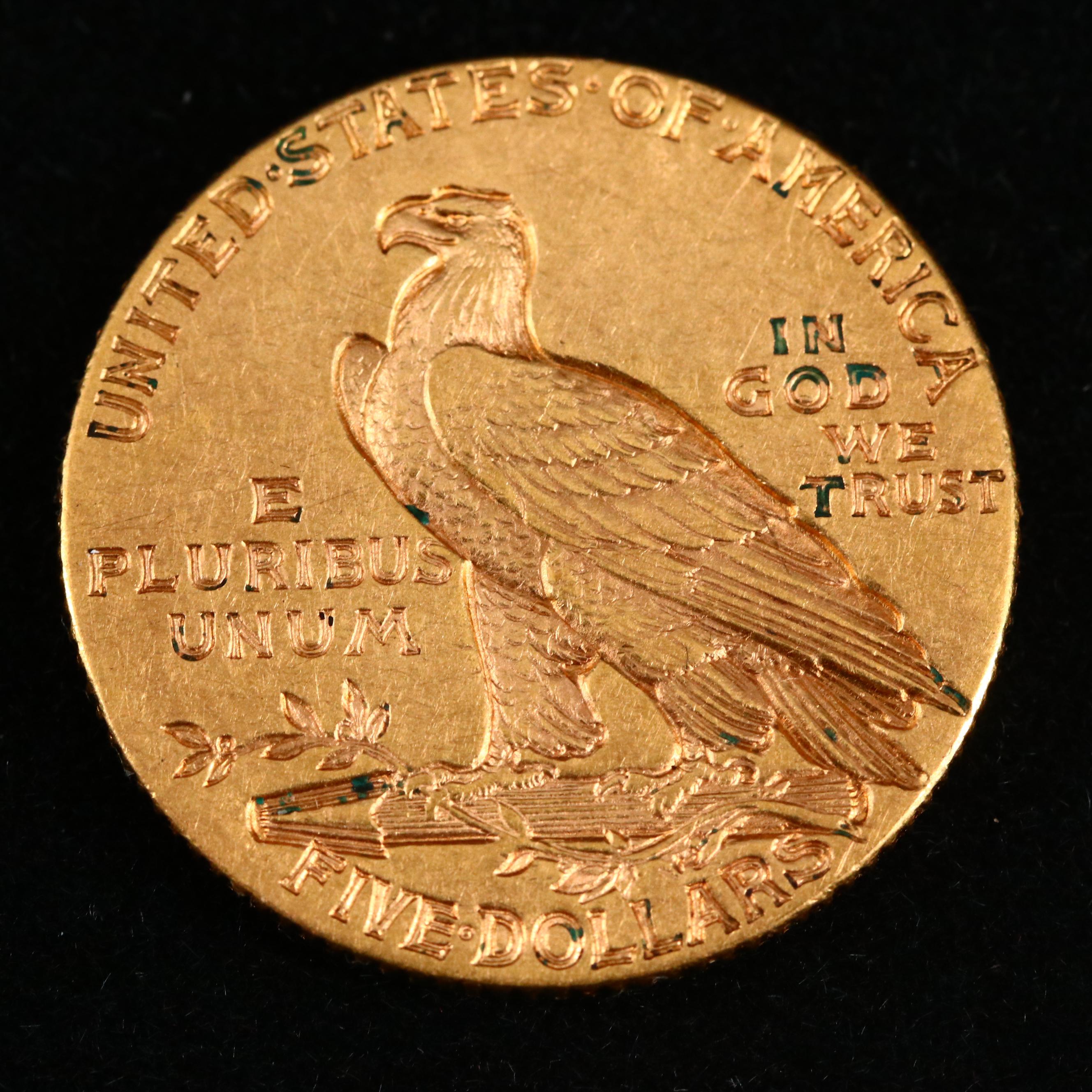 1909 Indian Head $5 Gold Coin