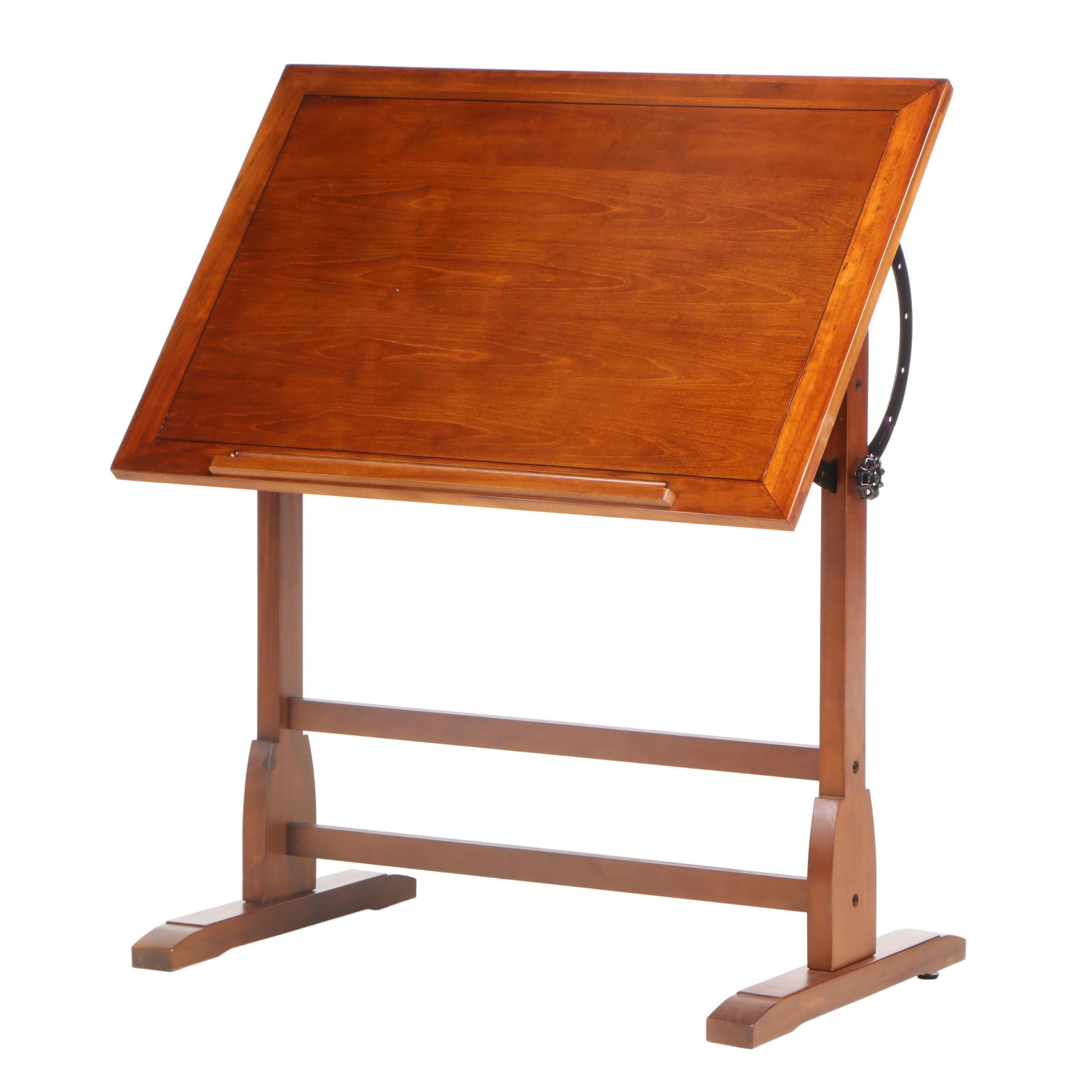 Adjustable Birch Drafting Table, Contemporary