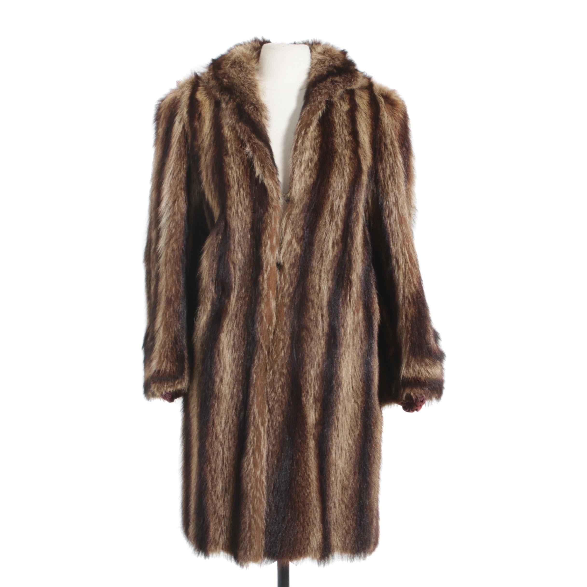 Raccoon Fur Coat from Grossman's Fine Furs, Vintage