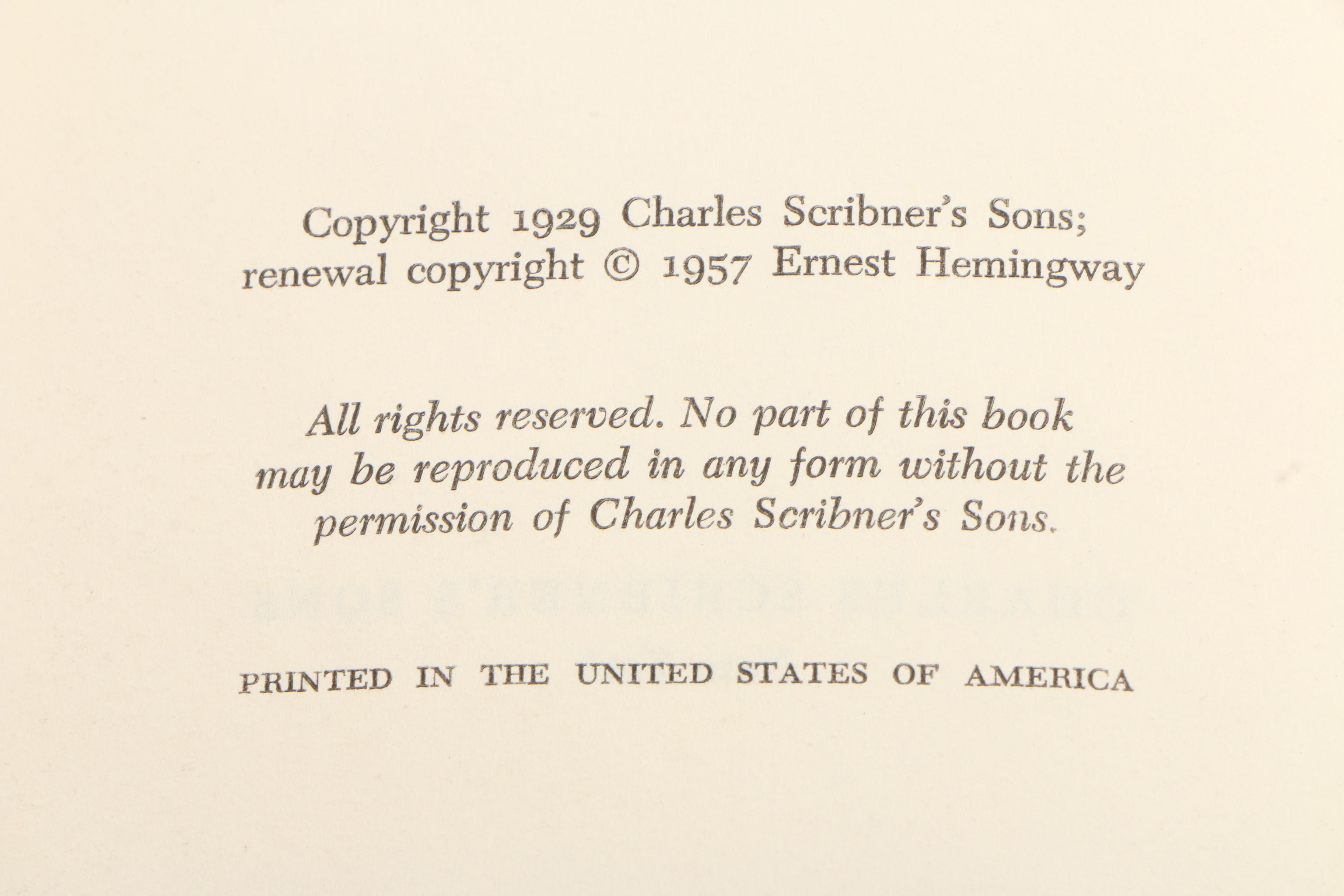 Ernest Hemingway Book Collection, Three Volumes