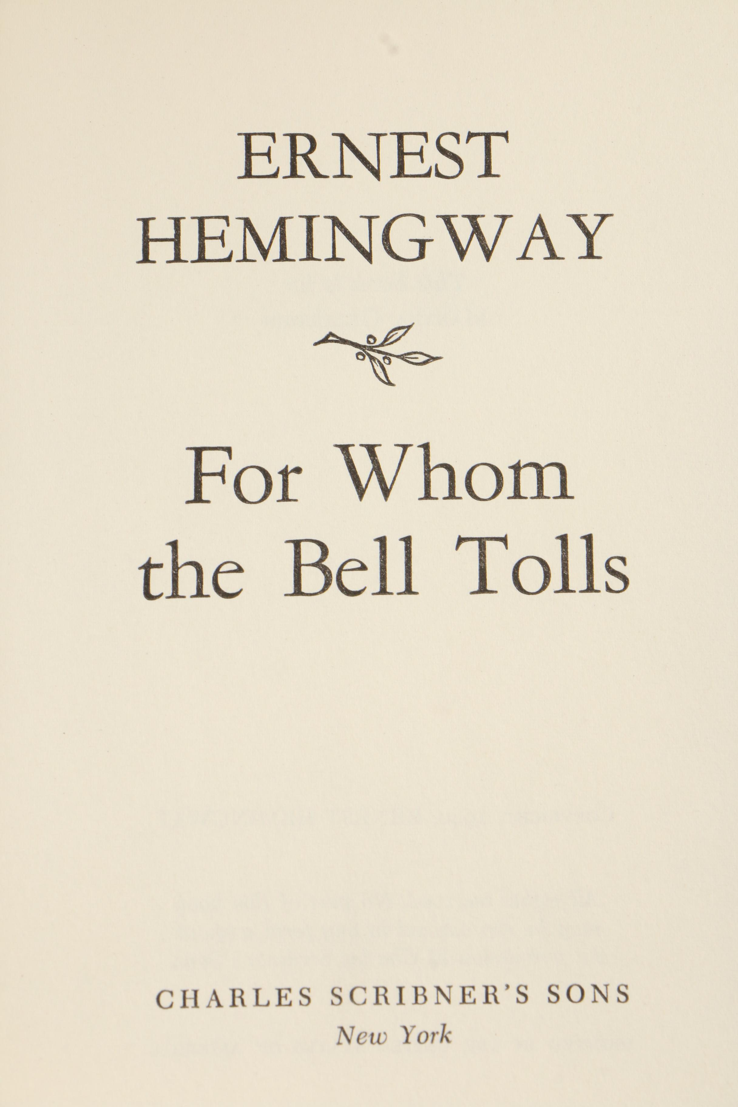 Ernest Hemingway Book Collection, Three Volumes