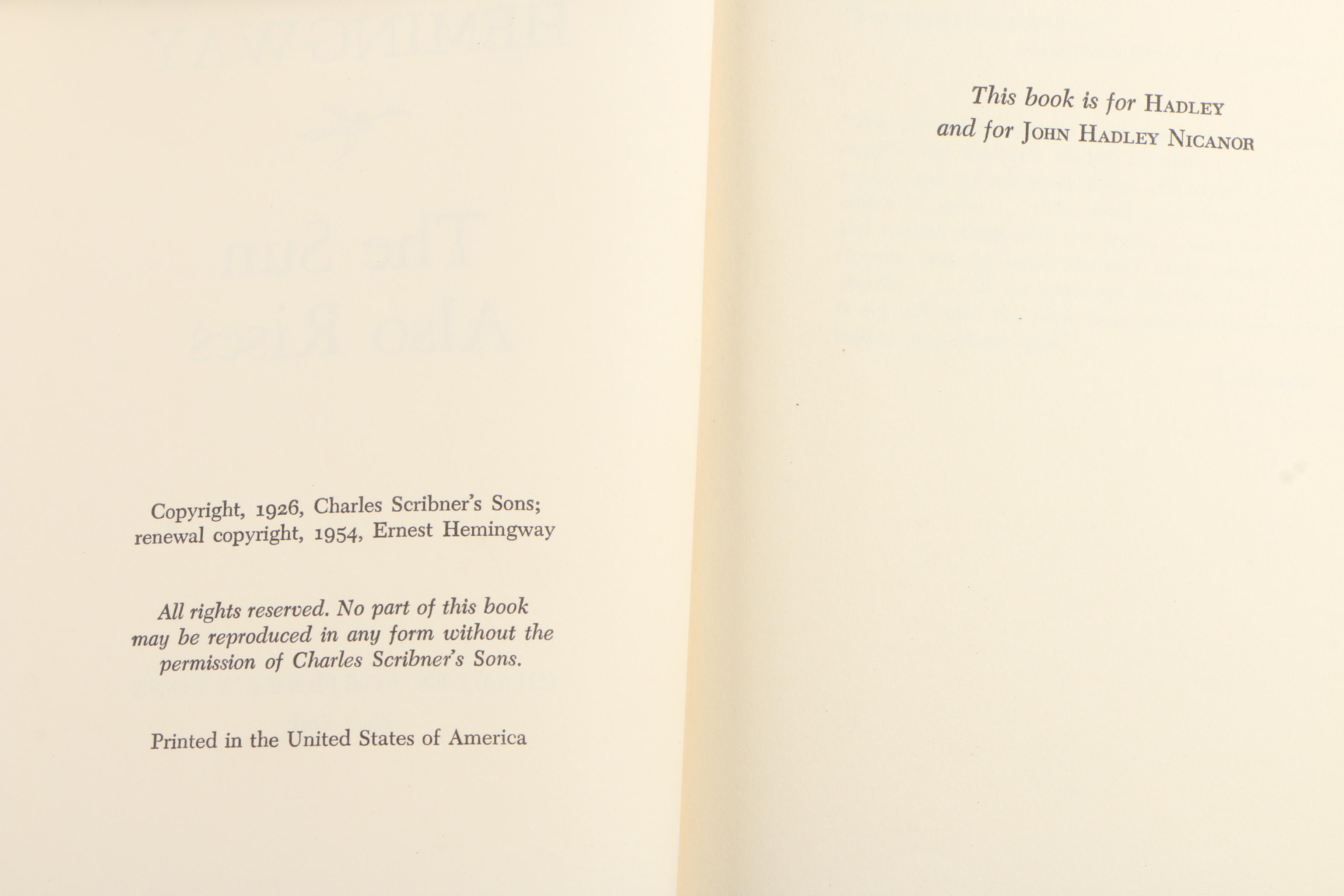 Ernest Hemingway Book Collection, Three Volumes