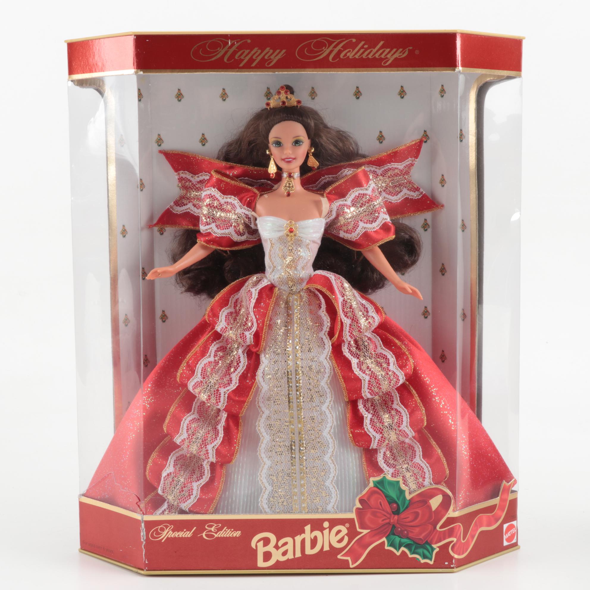 "Moonlight Waltz" and "Happy Holidays" Barbie Dolls, 1997