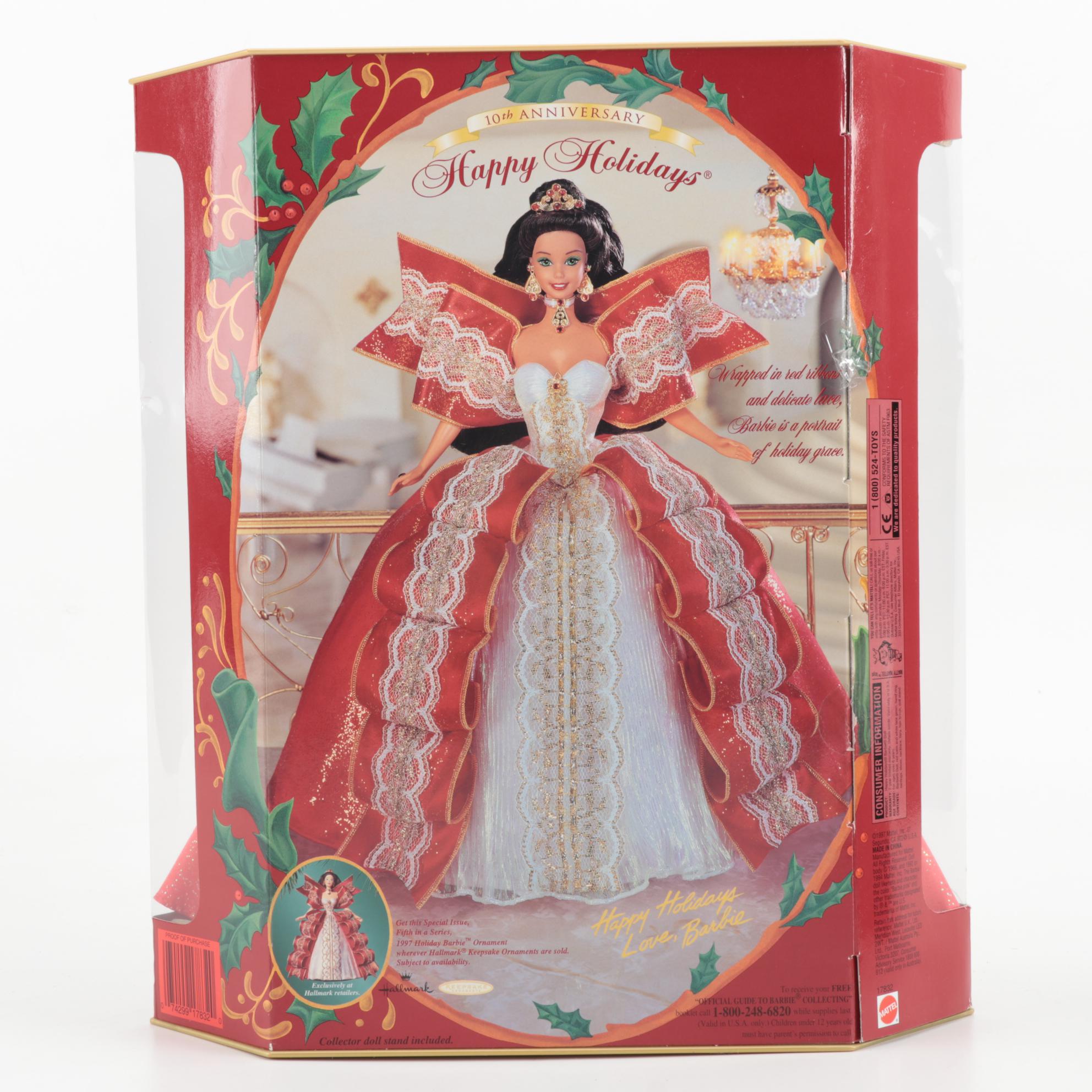 "Moonlight Waltz" and "Happy Holidays" Barbie Dolls, 1997