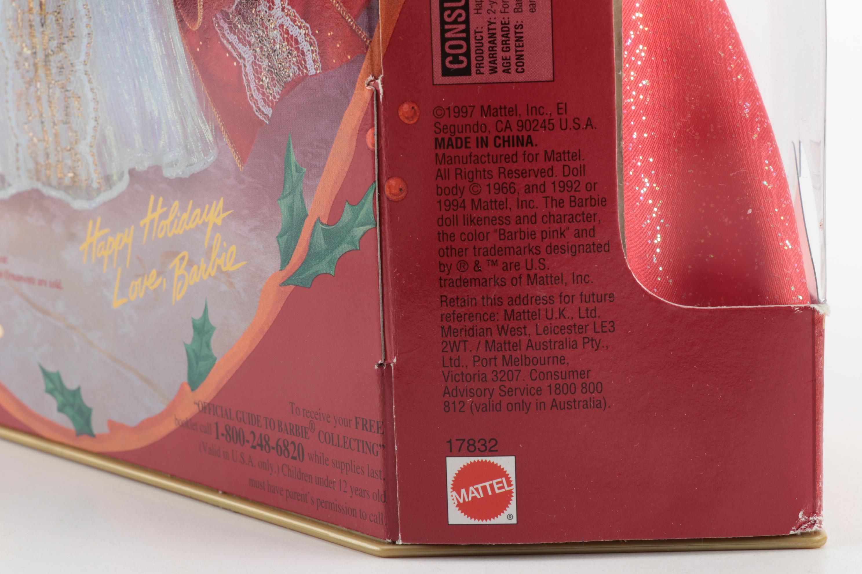 "Moonlight Waltz" and "Happy Holidays" Barbie Dolls, 1997