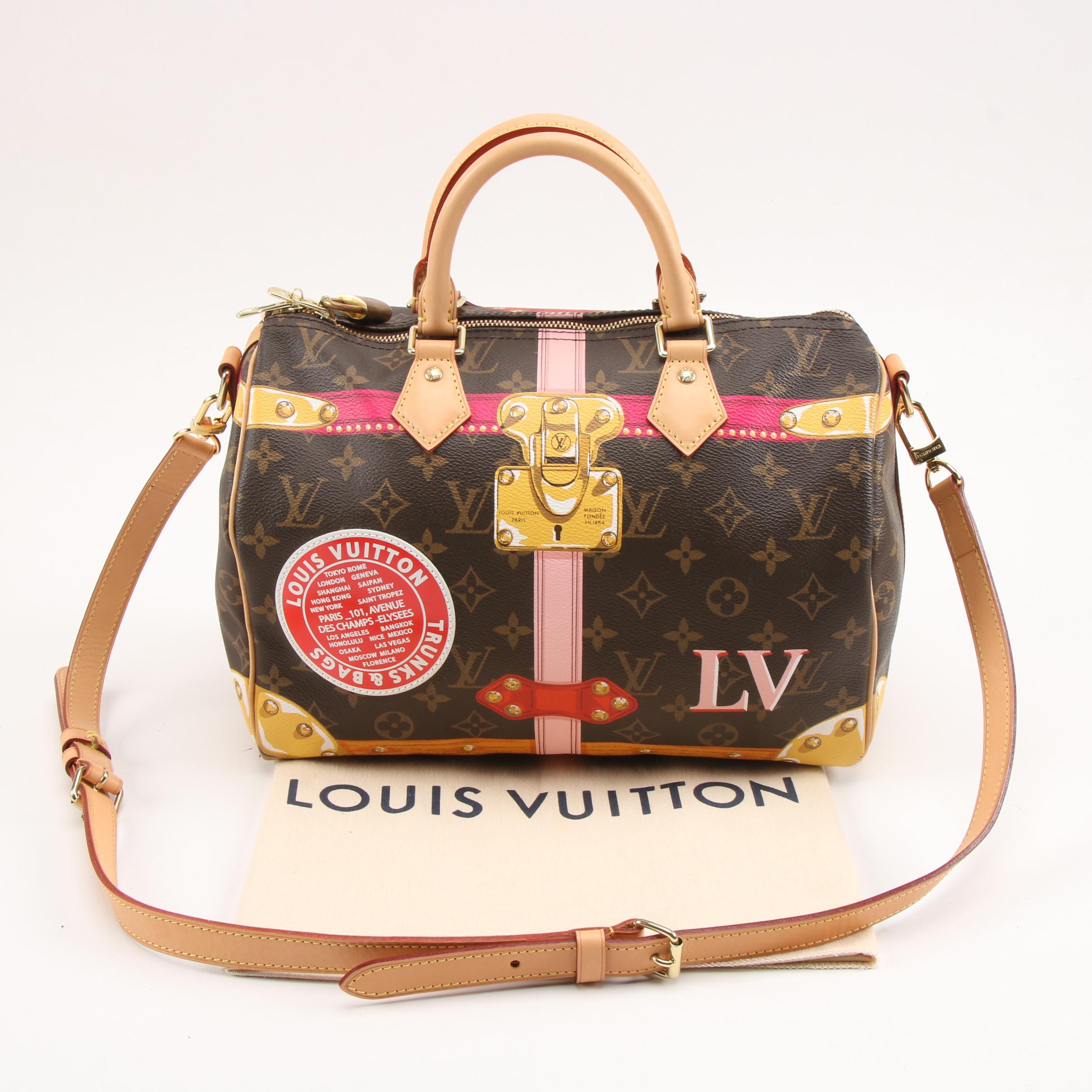Louis Vuitton 2018 Summer Trunk Collection Monogram Canvas Speedy Bandouliere 30