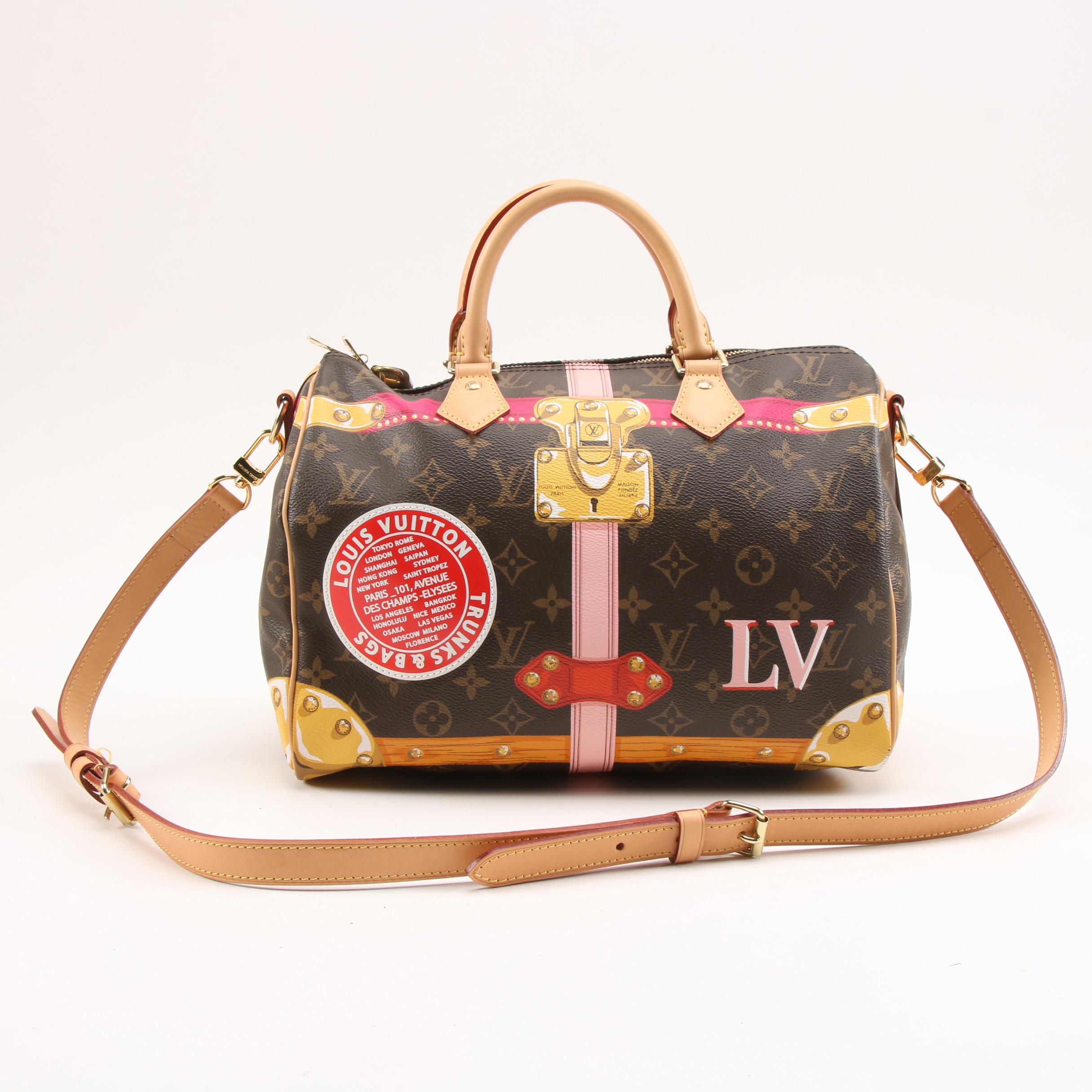 Louis Vuitton 2018 Summer Trunk Collection Monogram Canvas Speedy Bandouliere 30