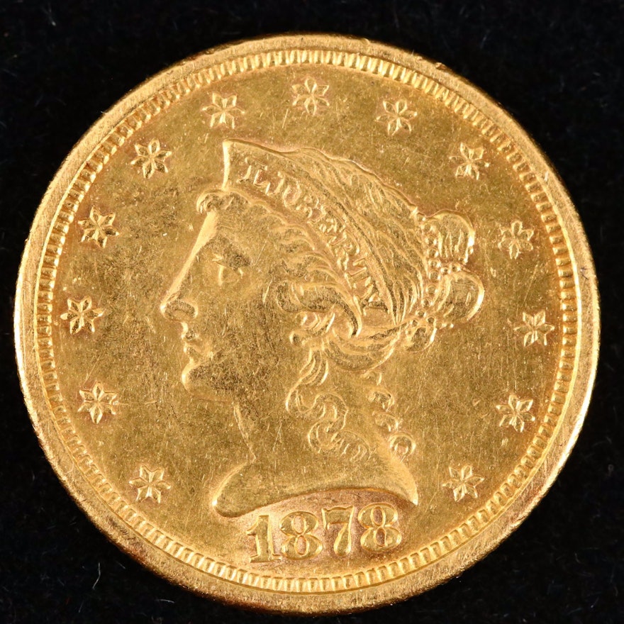 1878-S Liberty Head $2.50 Gold Quarter Eagle