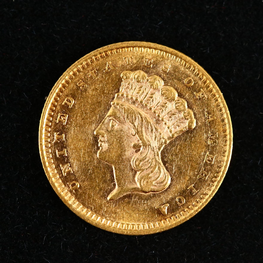 1858 Indian Princess Head Type III Gold Dollar