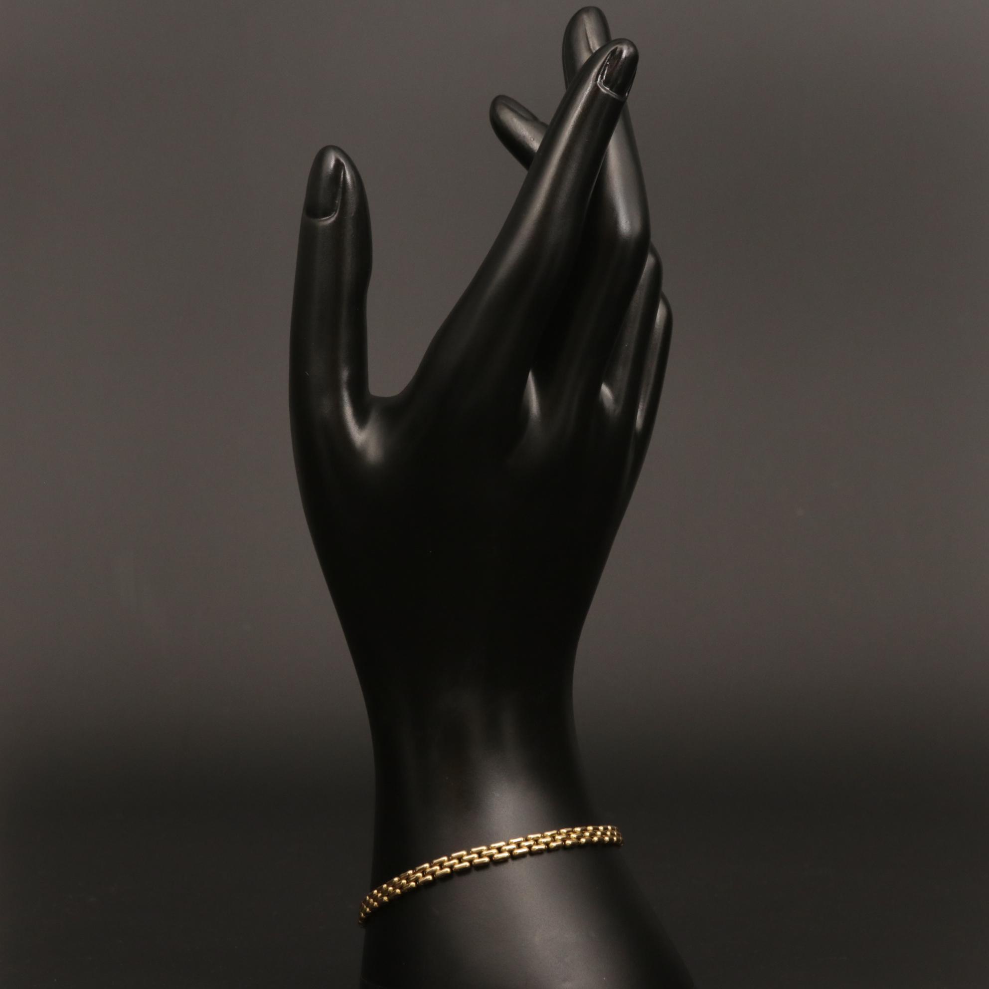 Cartier 18K Yellow Gold Panther Link Bracelet