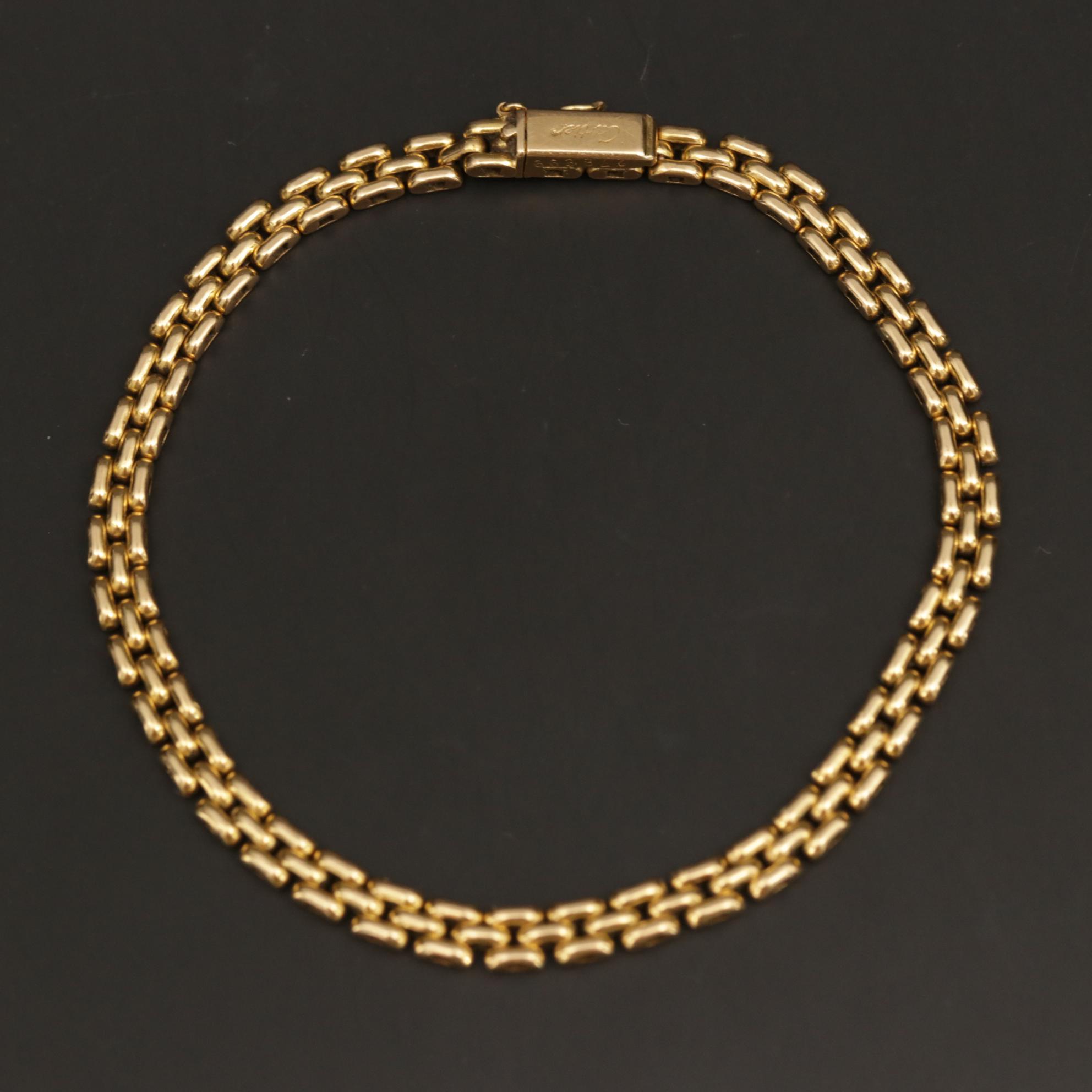 Cartier 18K Yellow Gold Panther Link Bracelet