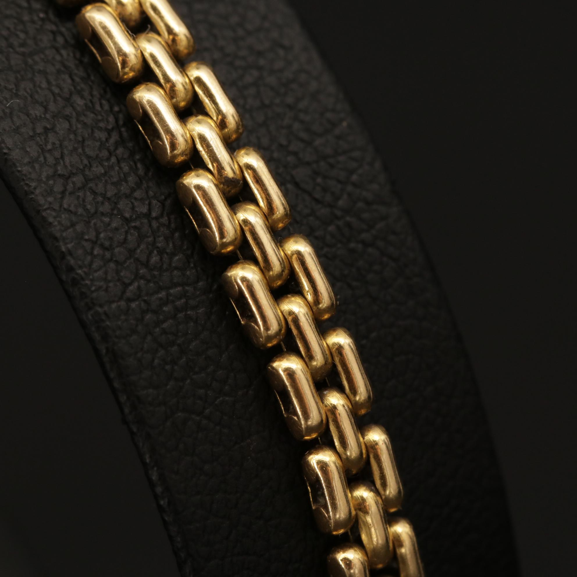Cartier 18K Yellow Gold Panther Link Bracelet