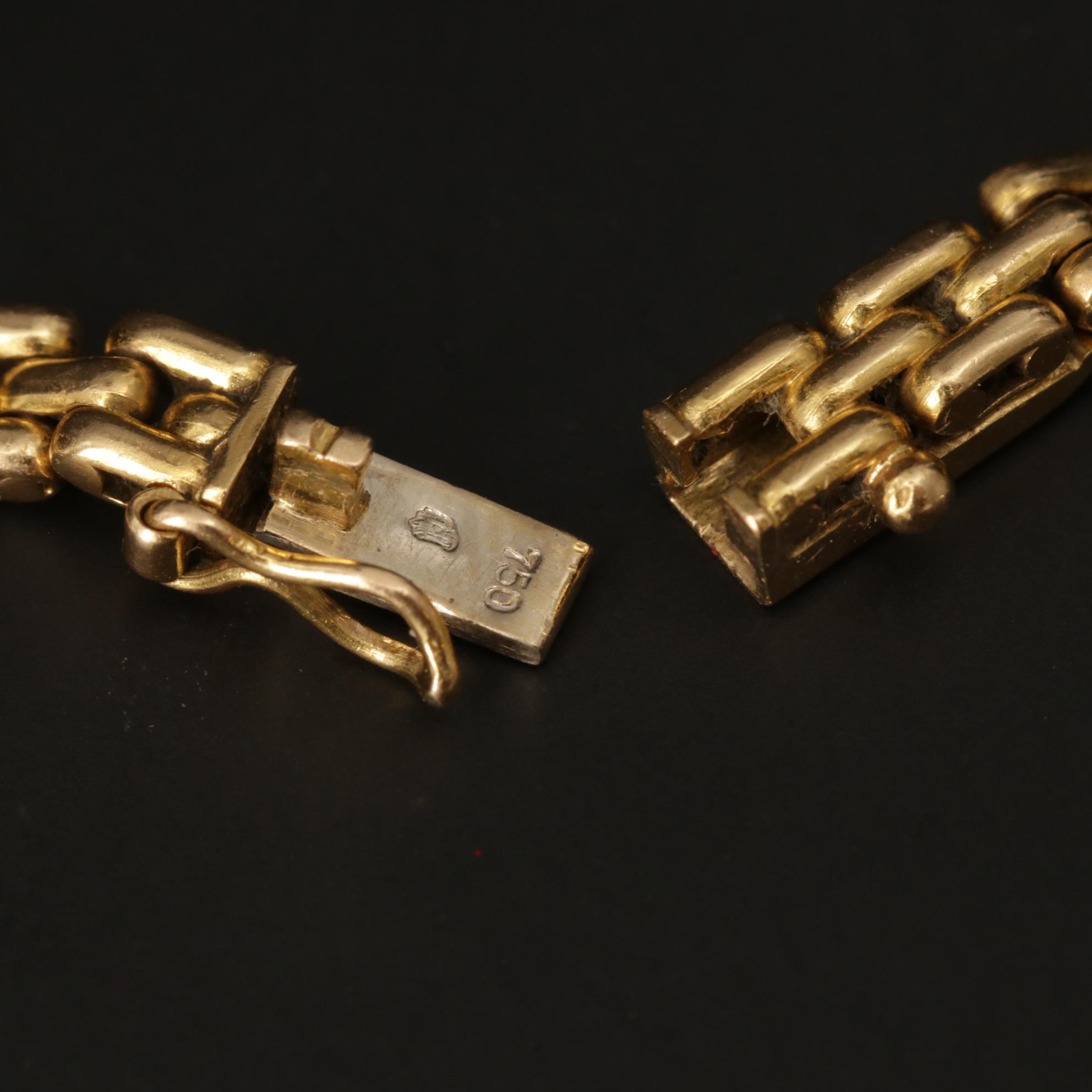 Cartier 18K Yellow Gold Panther Link Bracelet
