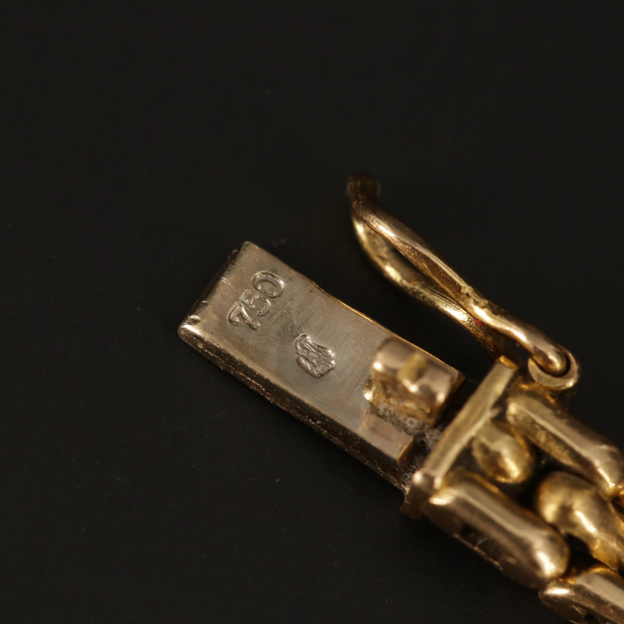 Cartier 18K Yellow Gold Panther Link Bracelet