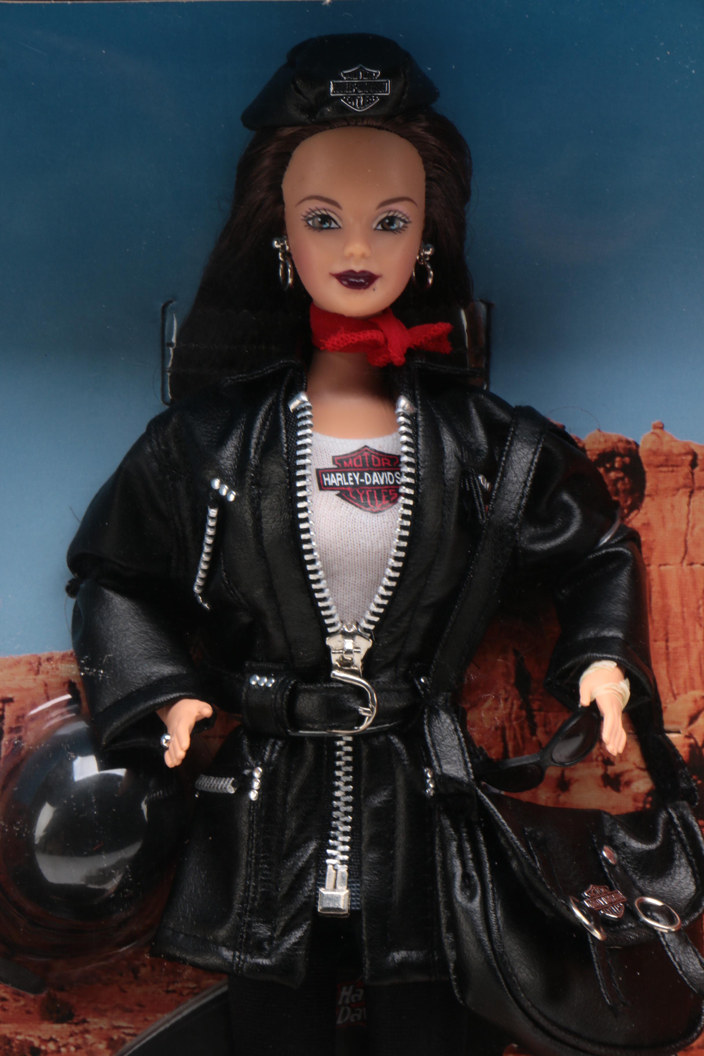 Harley-Davidson Barbie and Ken Dolls, Sealed in Box, 1998