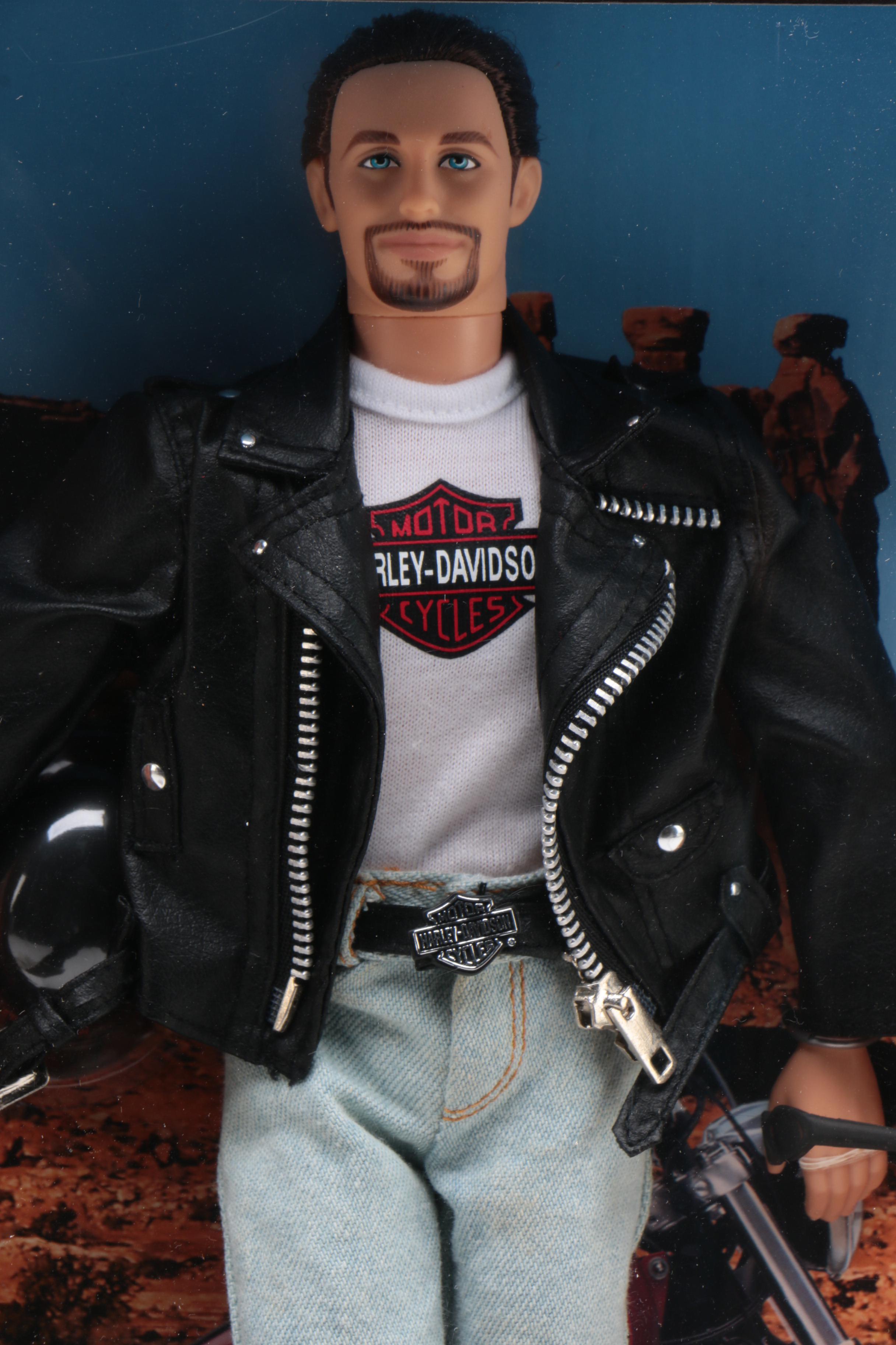 Harley-Davidson Barbie and Ken Dolls, Sealed in Box, 1998
