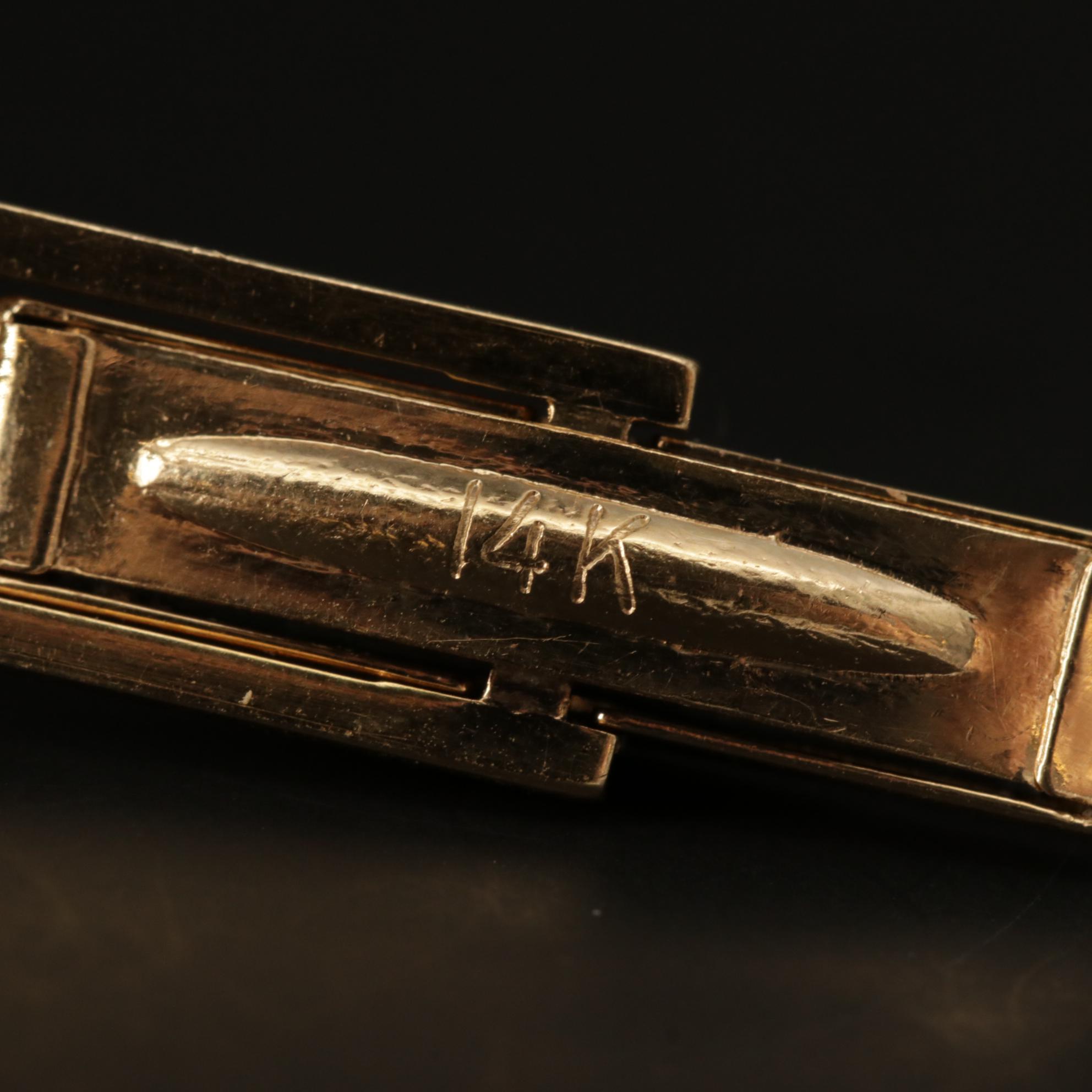 Vintage 14K Yellow Gold Longhorn Steer Cufflinks