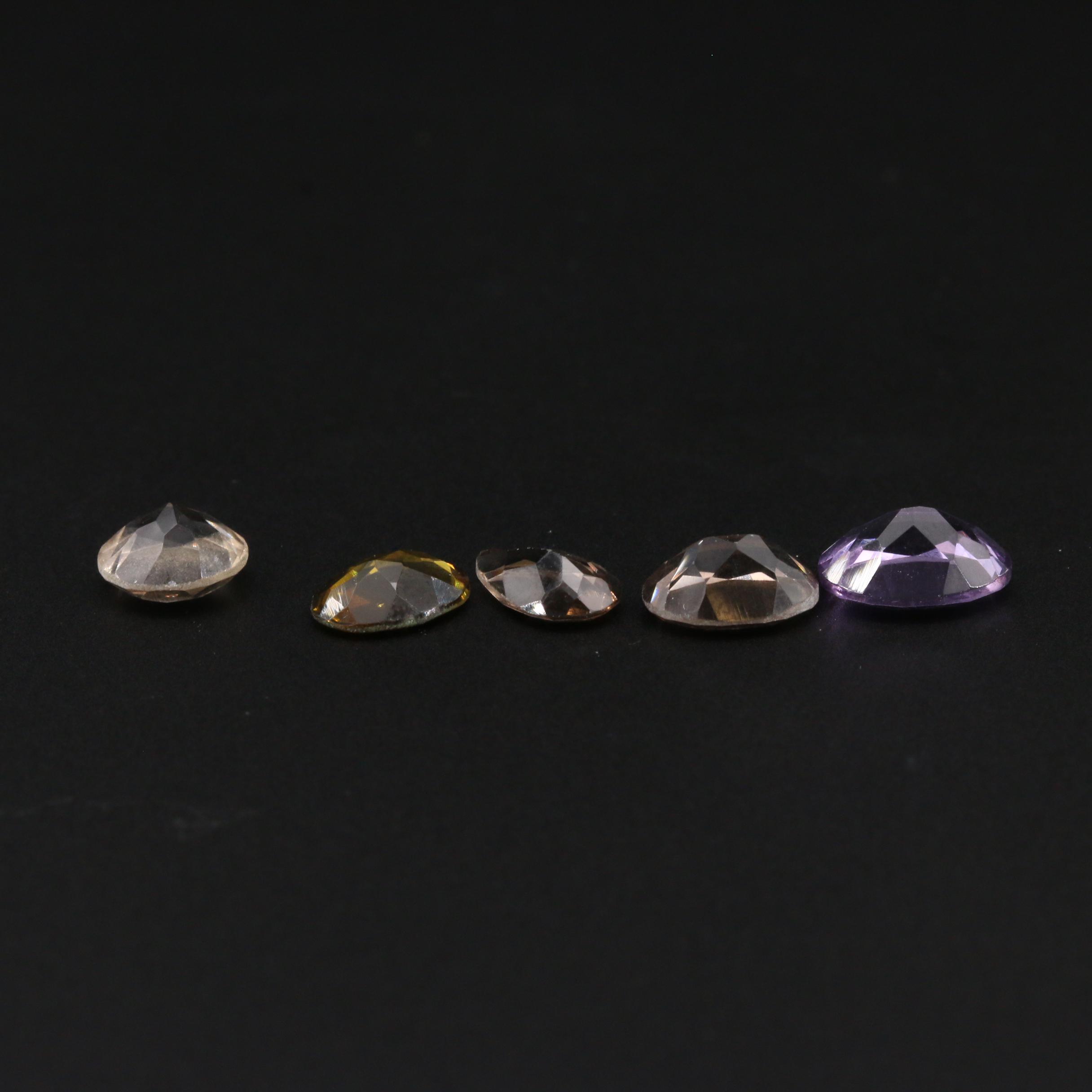 Loose 5.18 CTW Amethyst, Green Tourmaline and Smoky Quartz Gemstones